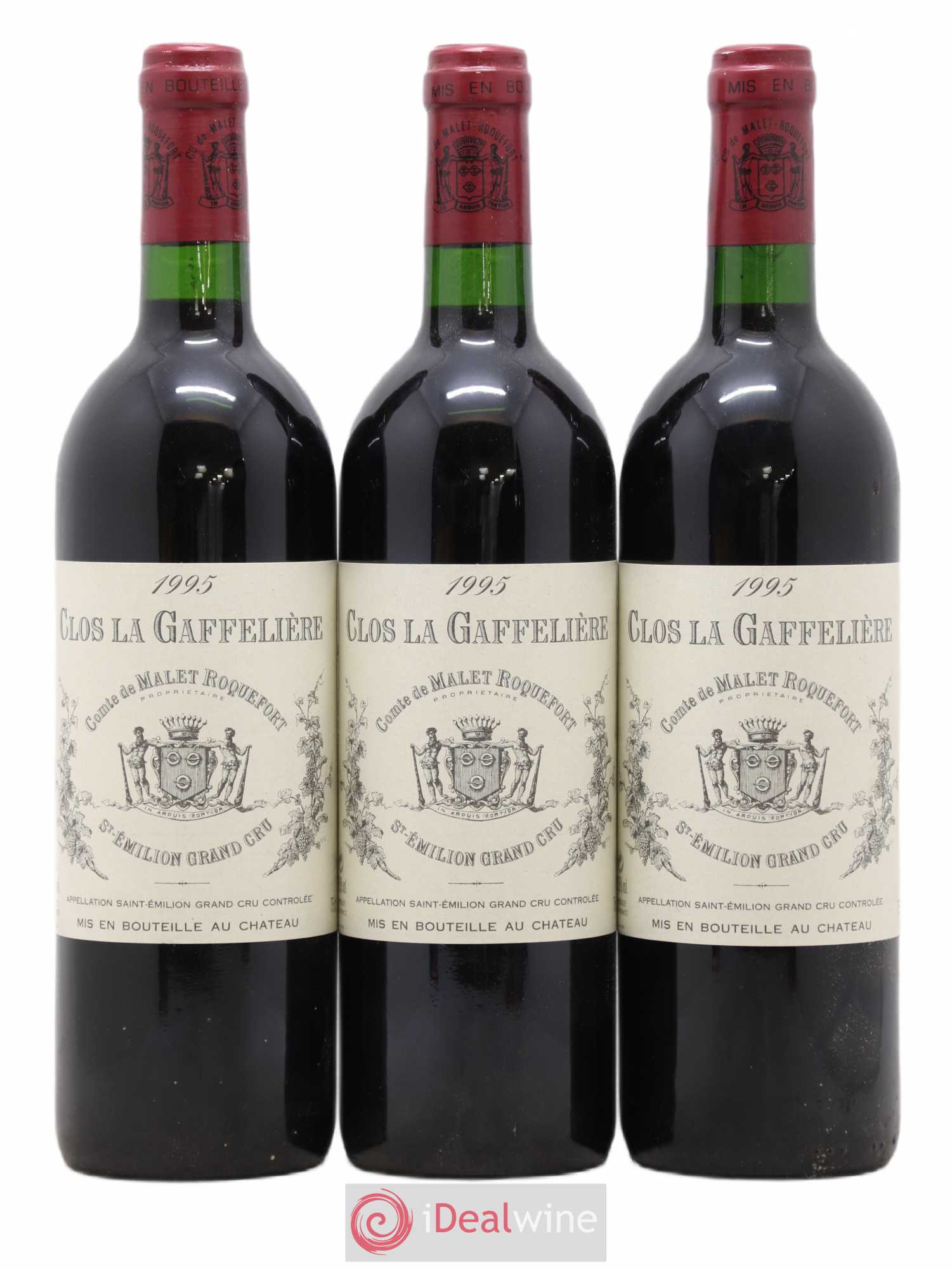Saint-Émilion Grand Cru Clos la Gaffelière 1995 - Lot de 3 bouteilles - 0