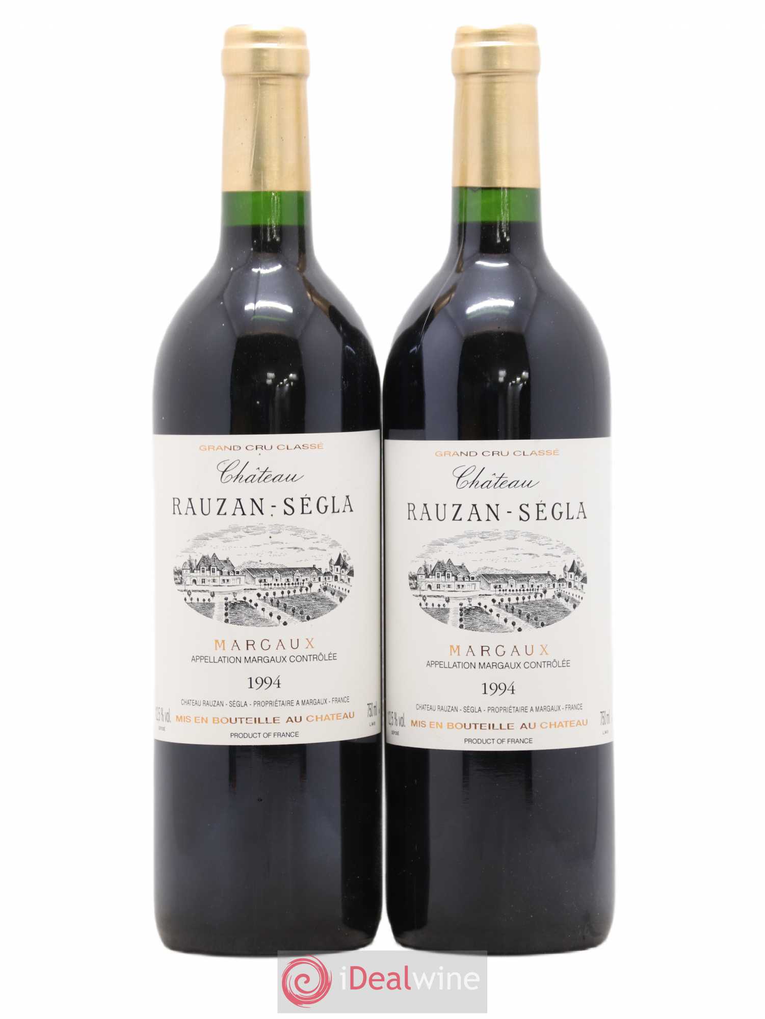 Château Rauzan Ségla Grand Cru Classé 1994 - Lot de 2 bouteilles - 0
