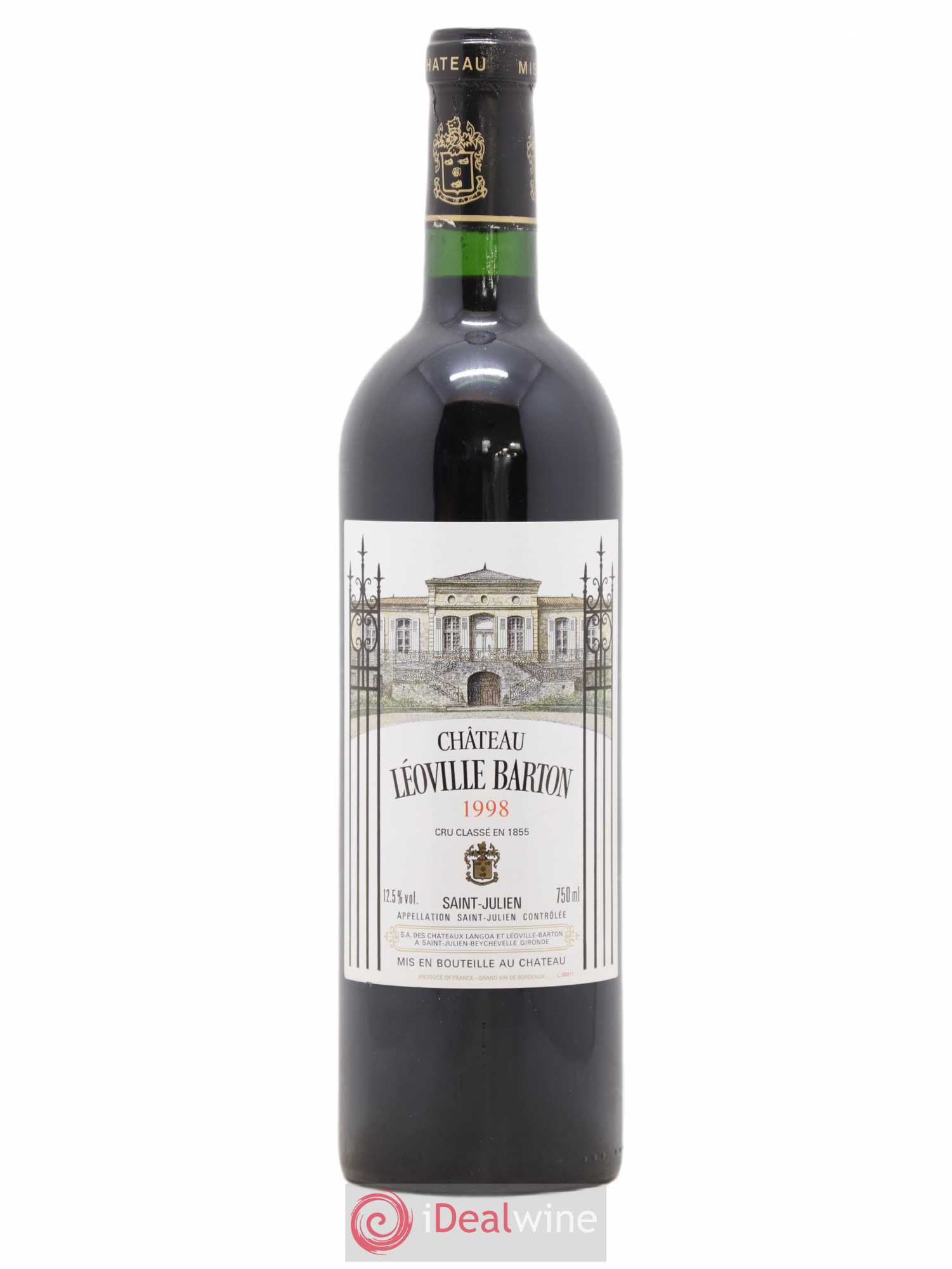 Château Léoville Barton 2ème Grand Cru Classé 1998 - Lot de 1 bouteille - 0