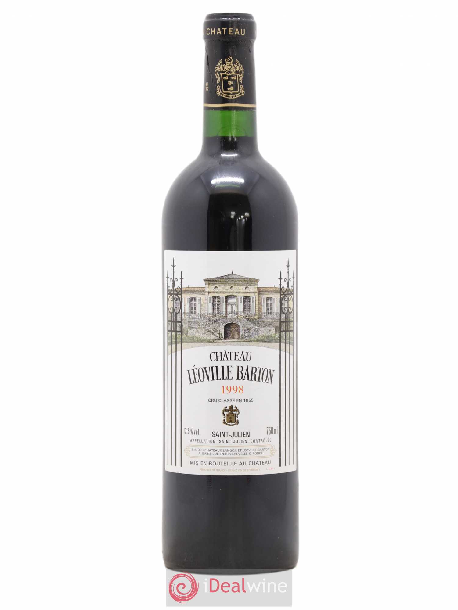 Château Léoville Barton 2ème Grand Cru Classé 1998 - Lot de 1 bouteille - 0