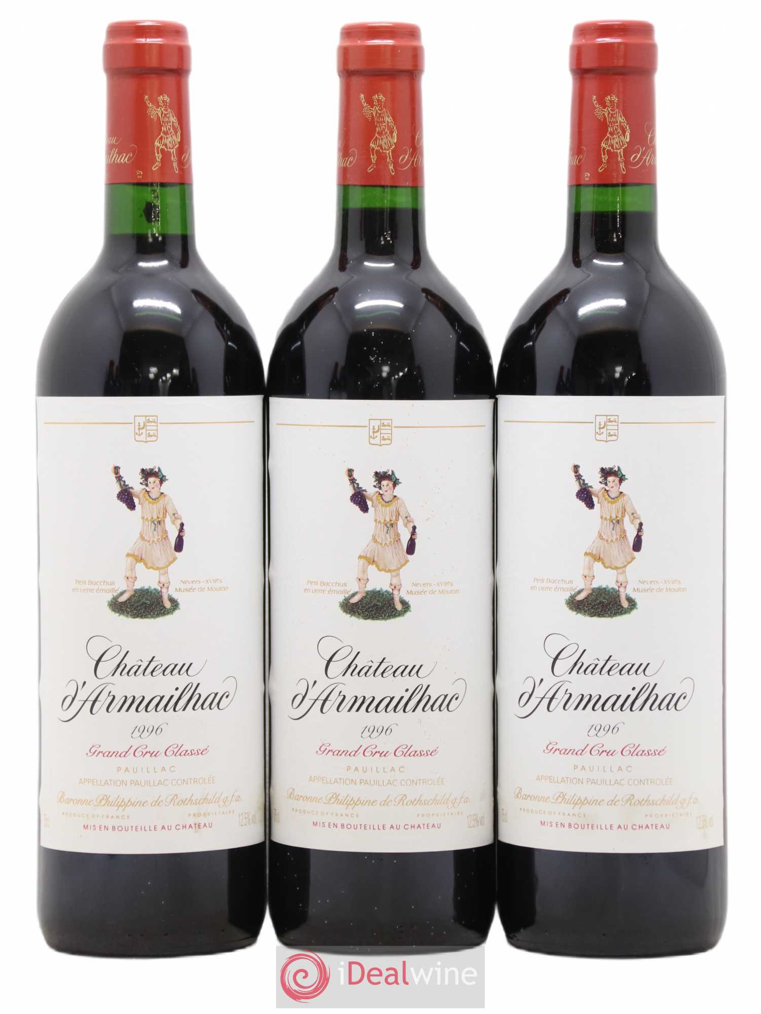 Château d' Armailhac - Mouton Baron(ne) Philippe 5ème Grand Cru Classé 1996 - Lot de 6 bouteilles - 1