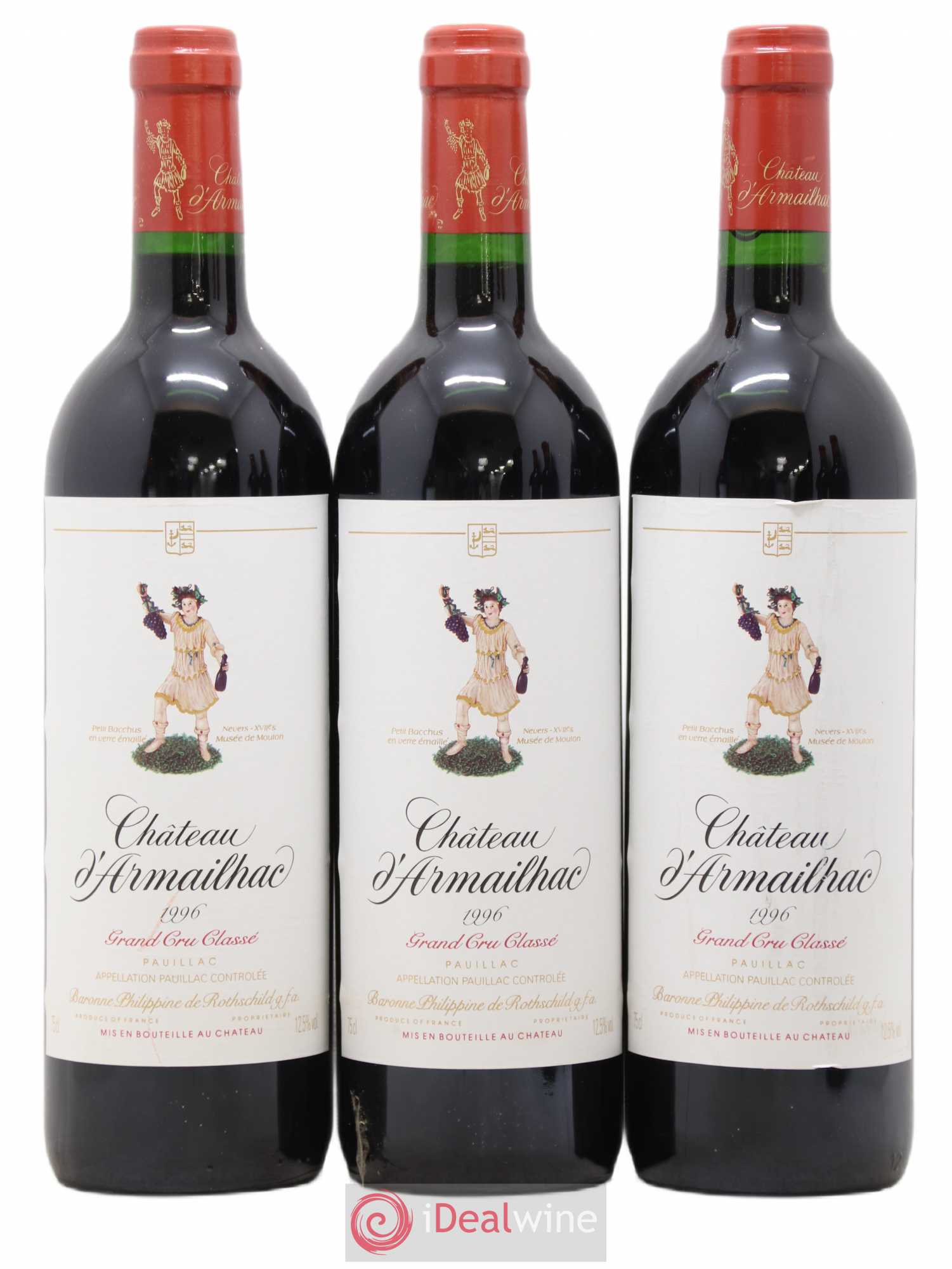 Château d' Armailhac - Mouton Baron(ne) Philippe 5ème Grand Cru Classé 1996 - Lot de 6 bouteilles - 2