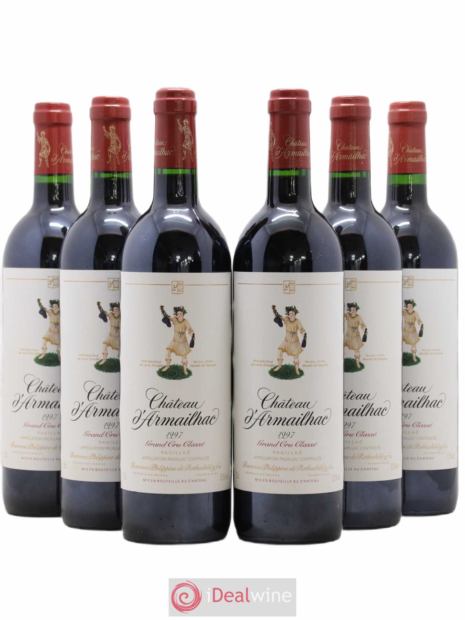 Château d' Armailhac - Mouton Baron(ne) Philippe 5ème Grand Cru Classé 1997 - Lot de 6 bouteilles - 0