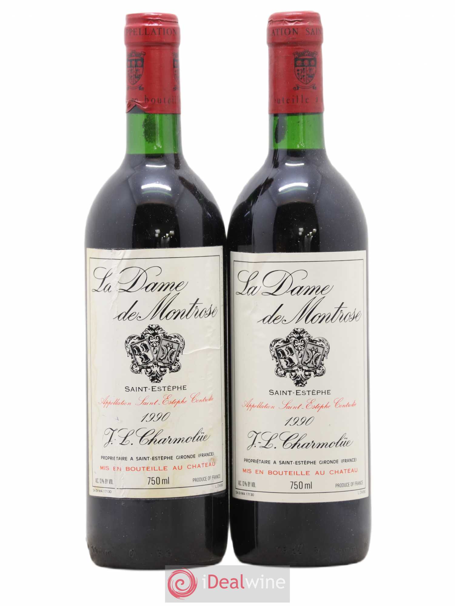 La Dame de Montrose Second Vin 1990 - Lot de 2 bouteilles - 0