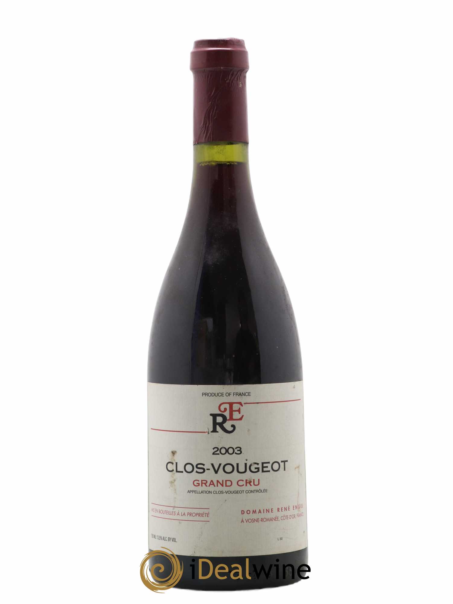 Clos de Vougeot Grand Cru Domaine René Engel - Domaine Eugénie 2003 - Lot de 1 bouteille - 0
