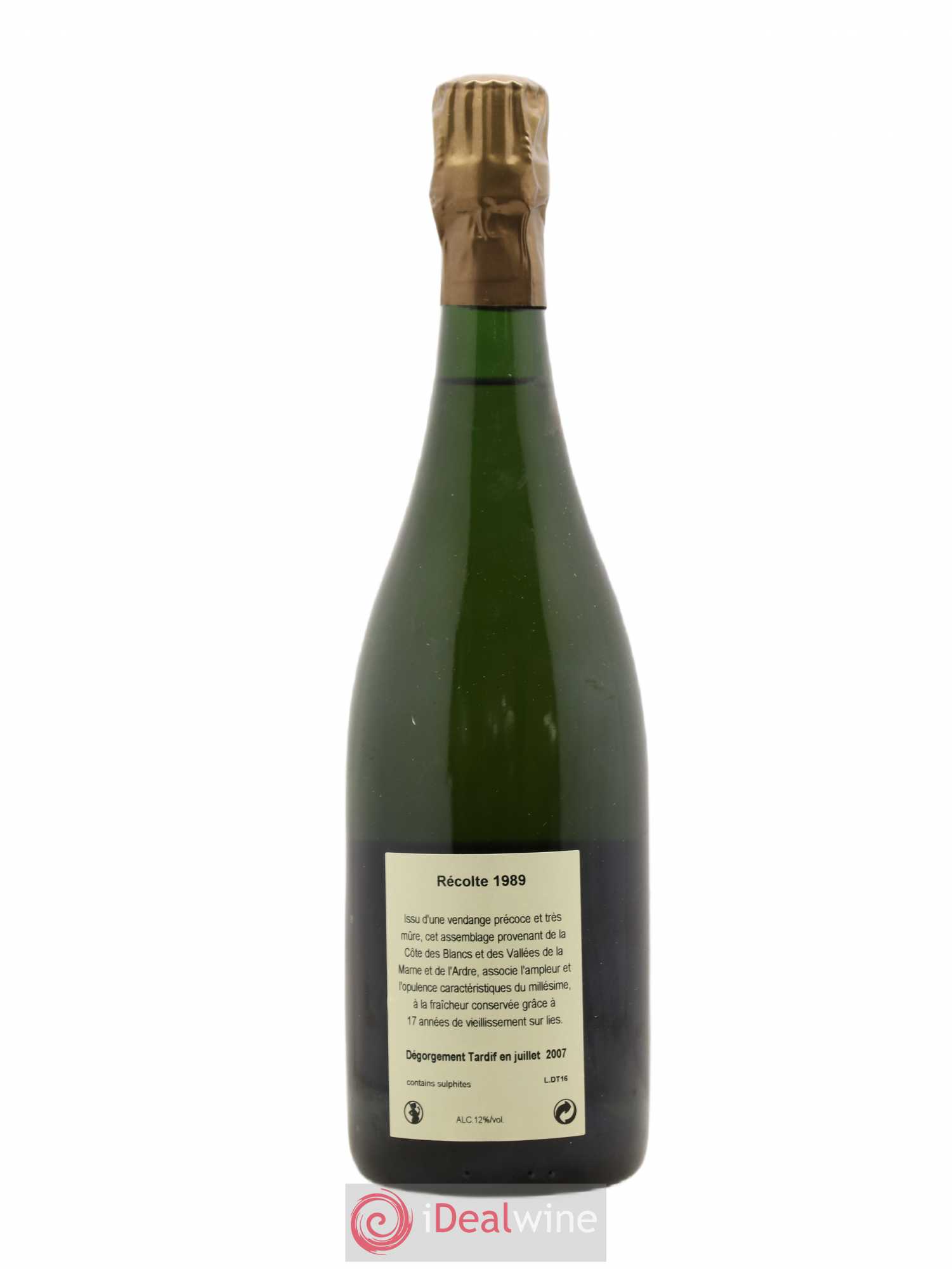 Extra Brut Avize Champ Caïn DT (Dégorgement Tardif) Jacquesson 1989 - Lot de 1 bouteille - 2