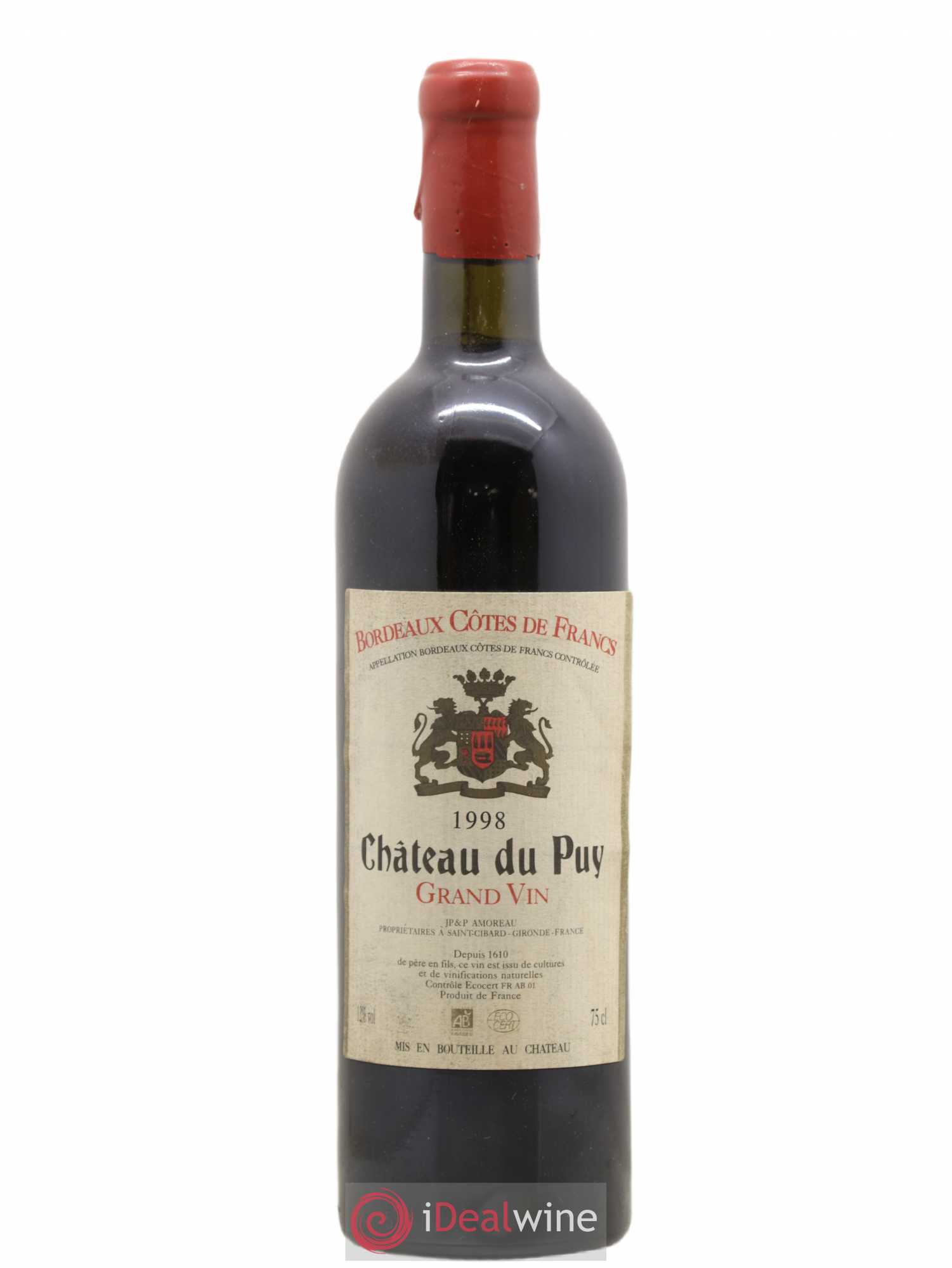 Château Le Puy 1998 - Lot de 1 bouteille - 0