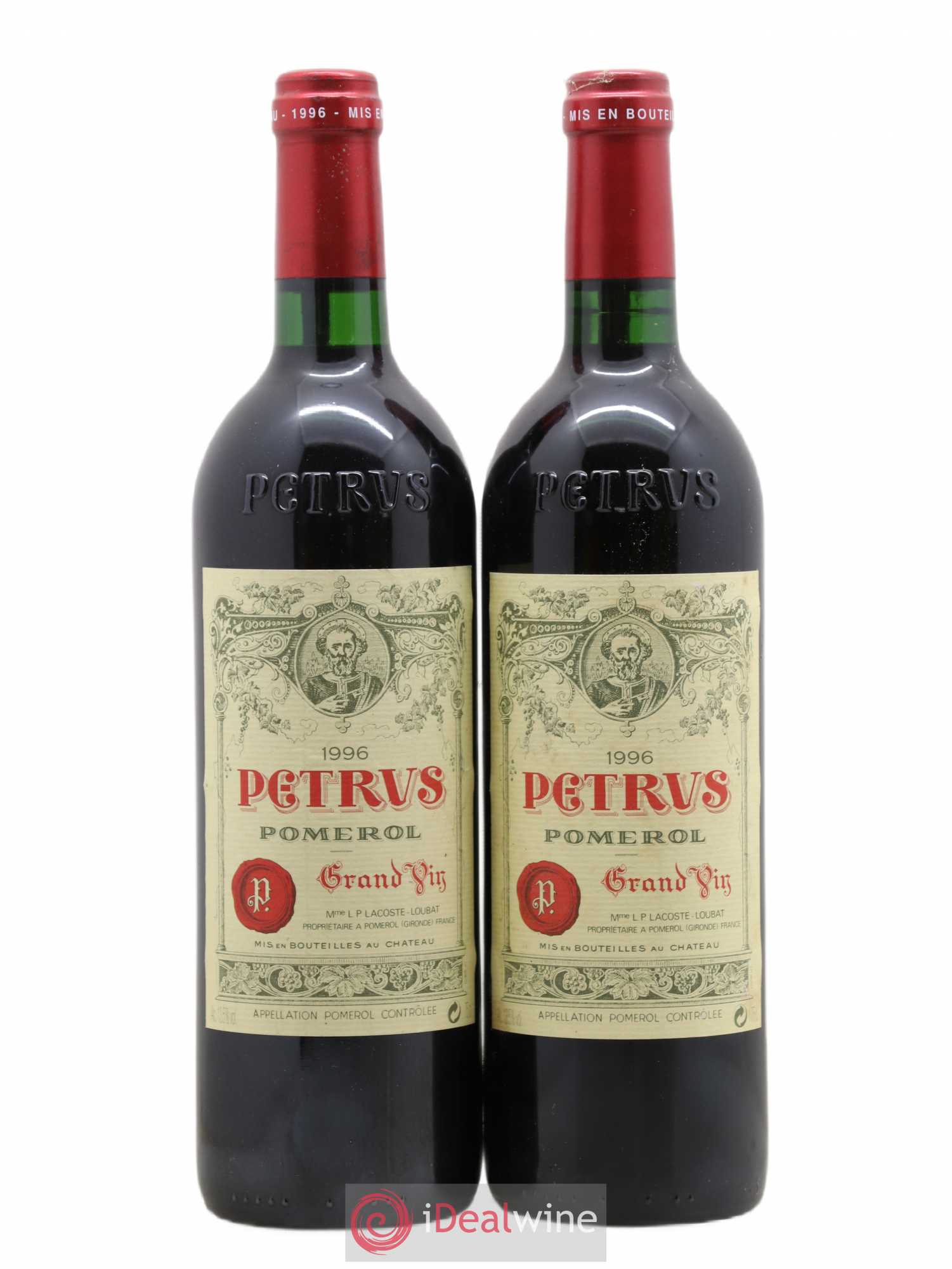 Petrus 1996 - Lot de 2 bouteilles - 0