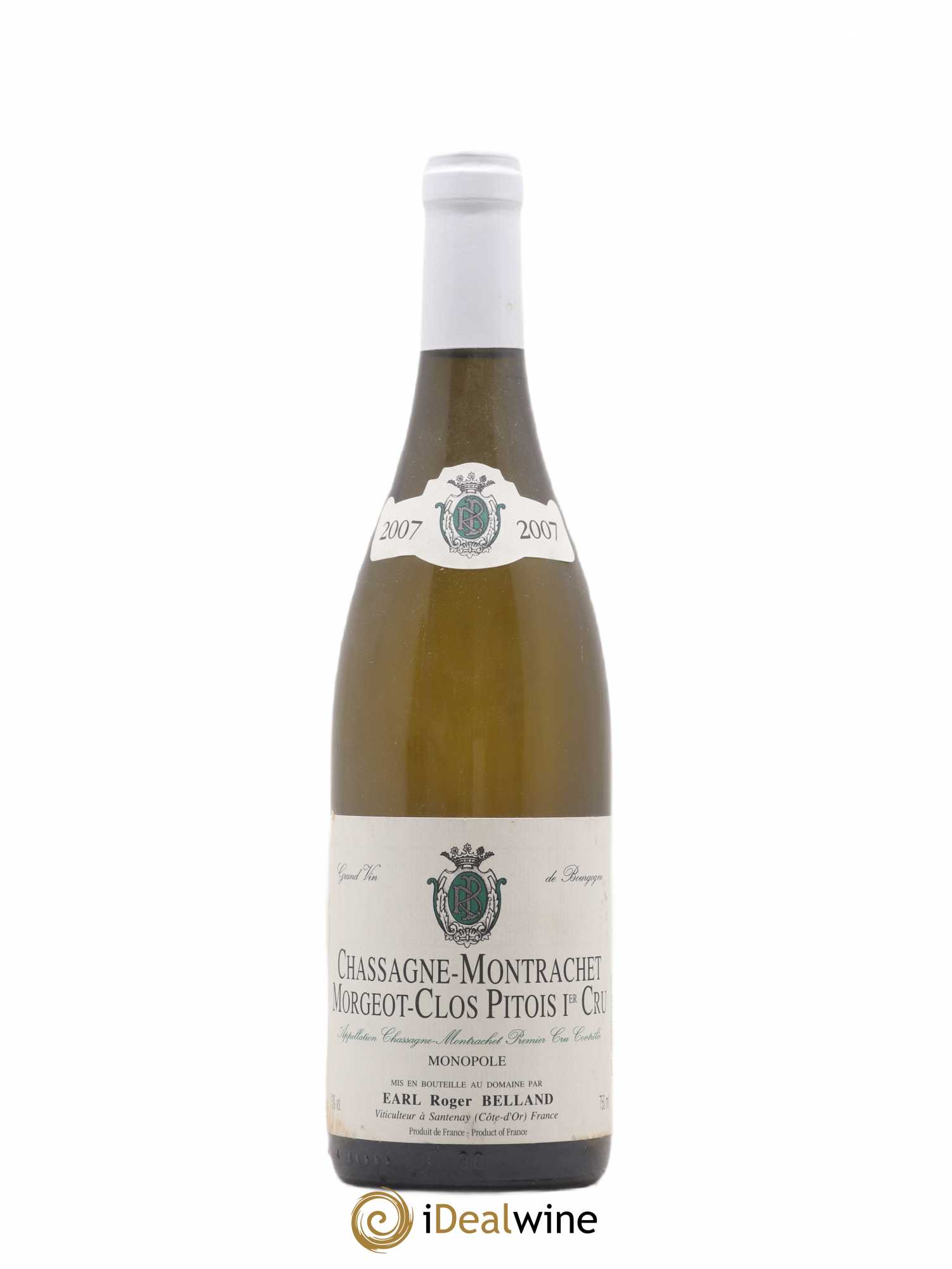 Chassagne-Montrachet 1er Cru Morgeot Clos Pitois Roger Belland (sans prix de réserve) 2007 - Posten von 1 Flasche - 0