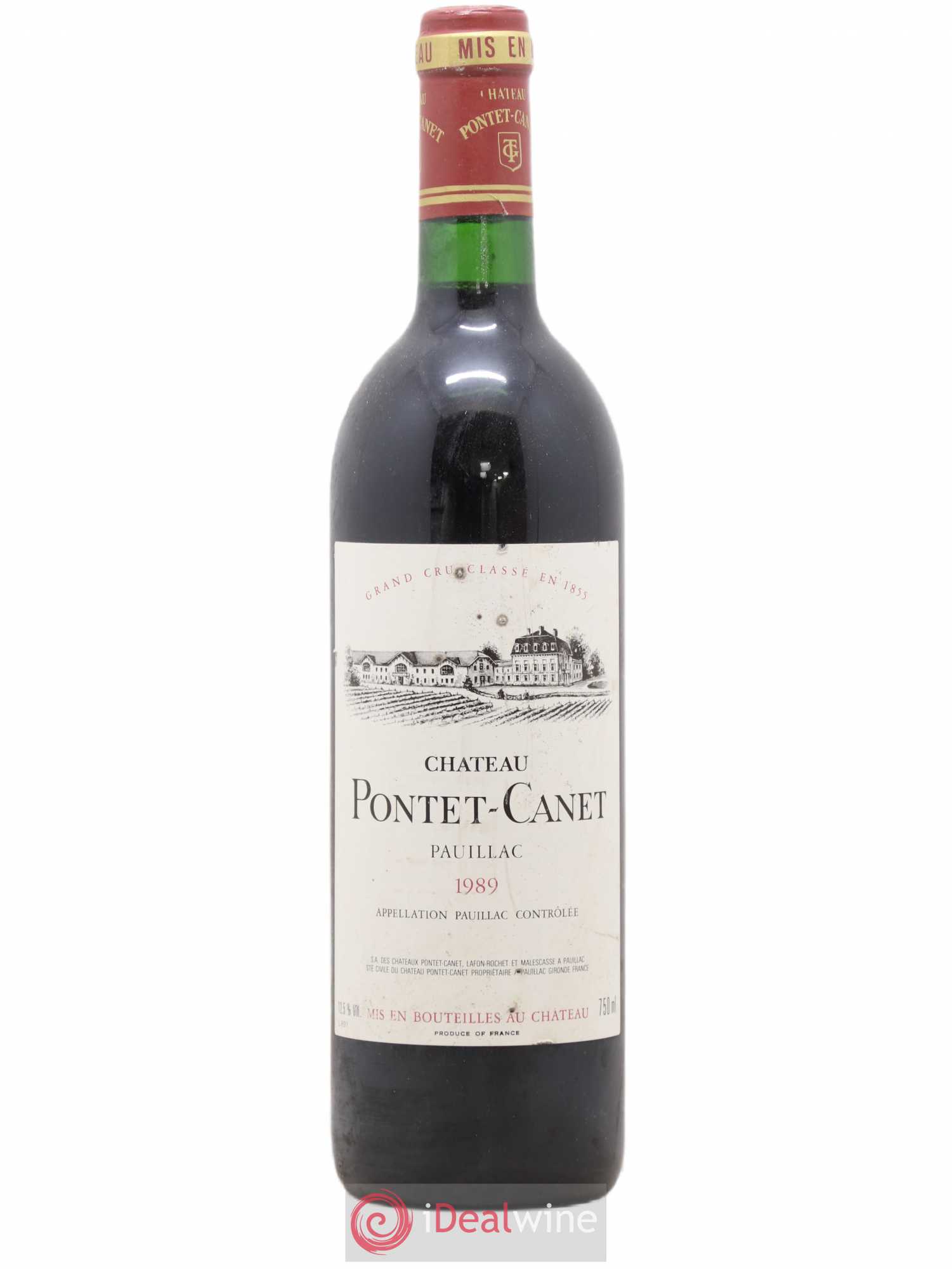 Château Pontet Canet 5ème Grand Cru Classé 1989 - Lot de 1 bouteille - 0