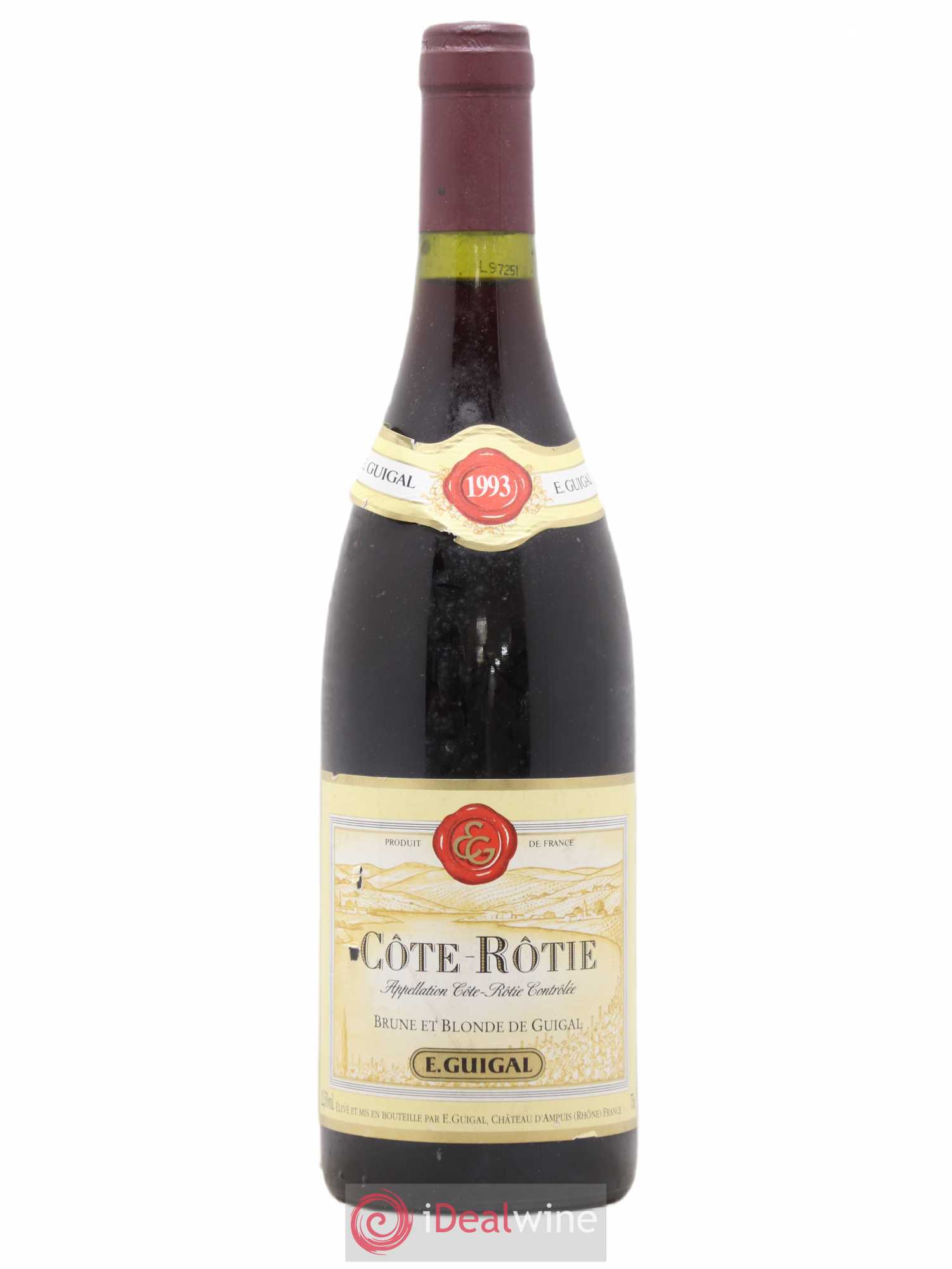 Côte-Rôtie Côtes Brune et Blonde Guigal 1993 - Lot de 1 bouteille - 0