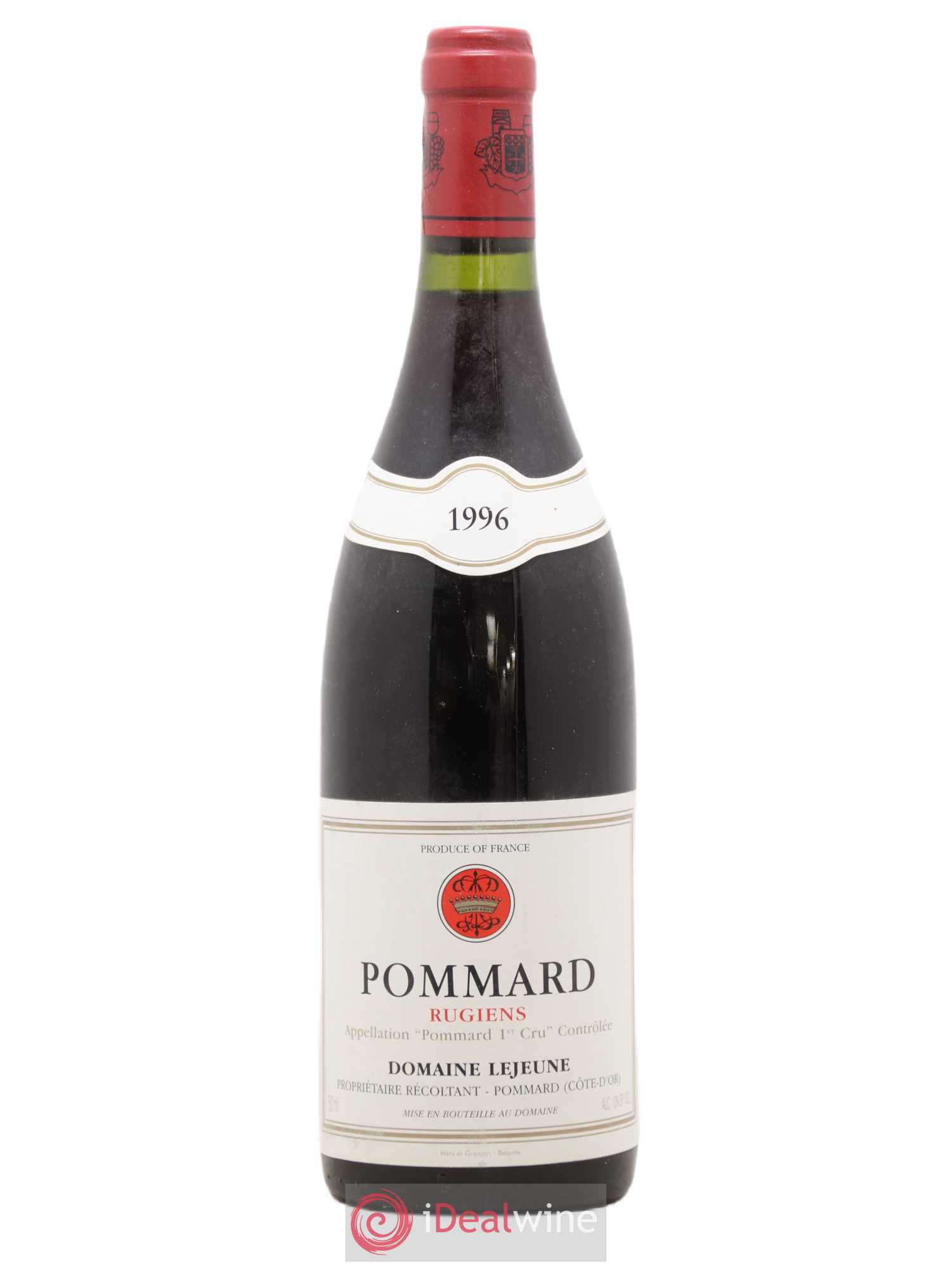 Pommard 1er Cru Les Rugiens Domaine Lejeune 1996 - Lot de 1 bouteille - 0