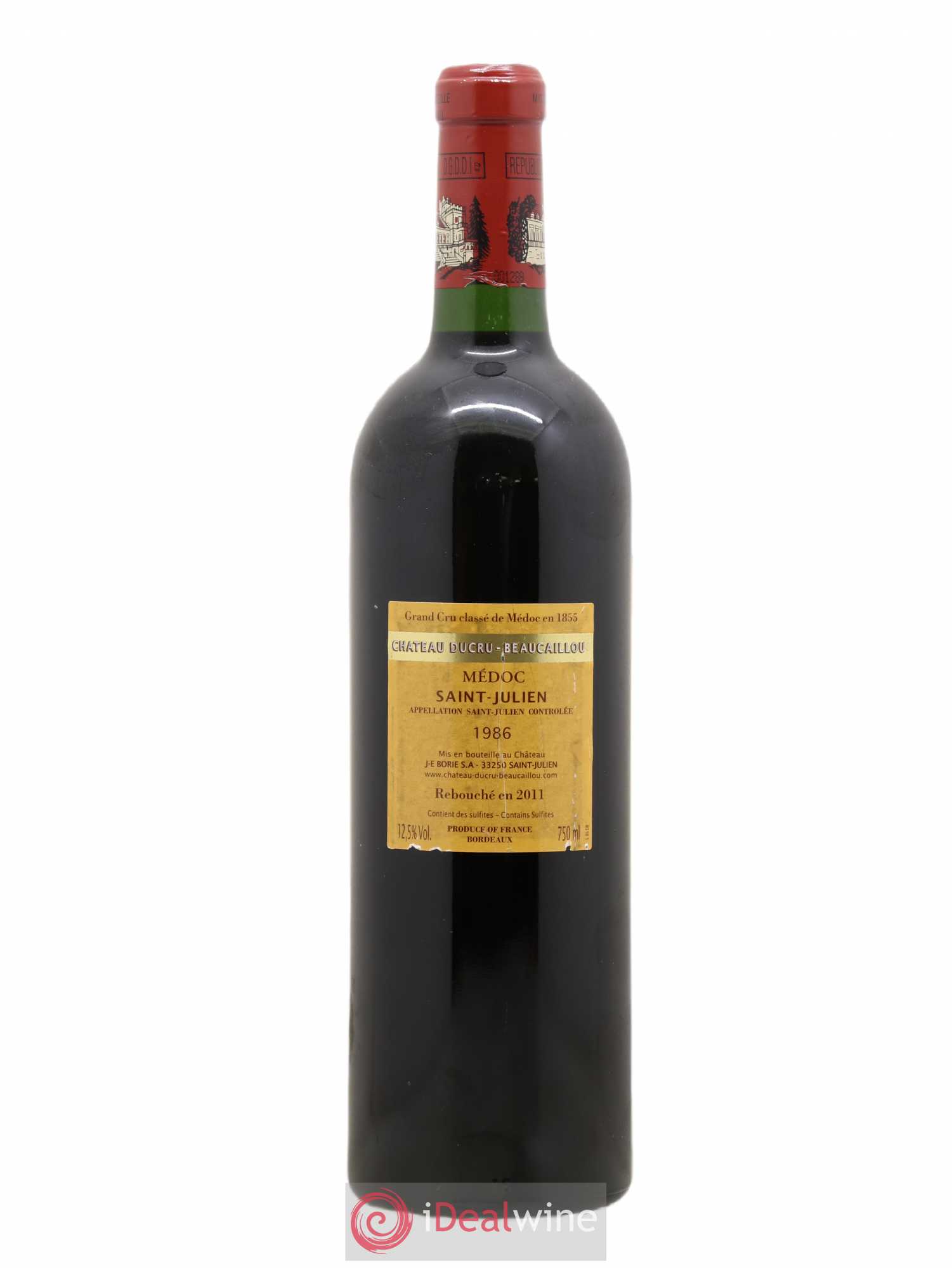 Château Ducru Beaucaillou 2ème Grand Cru Classé 1986 - Posten von 1 Flasche - 1