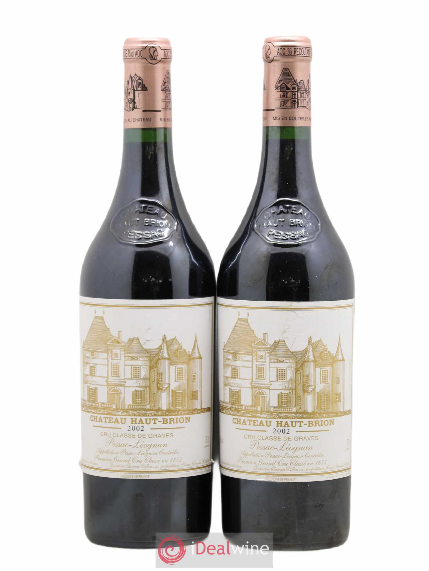 Château Haut Brion 1er Grand Cru Classé 2002 - Lot de 2 bouteilles - 0