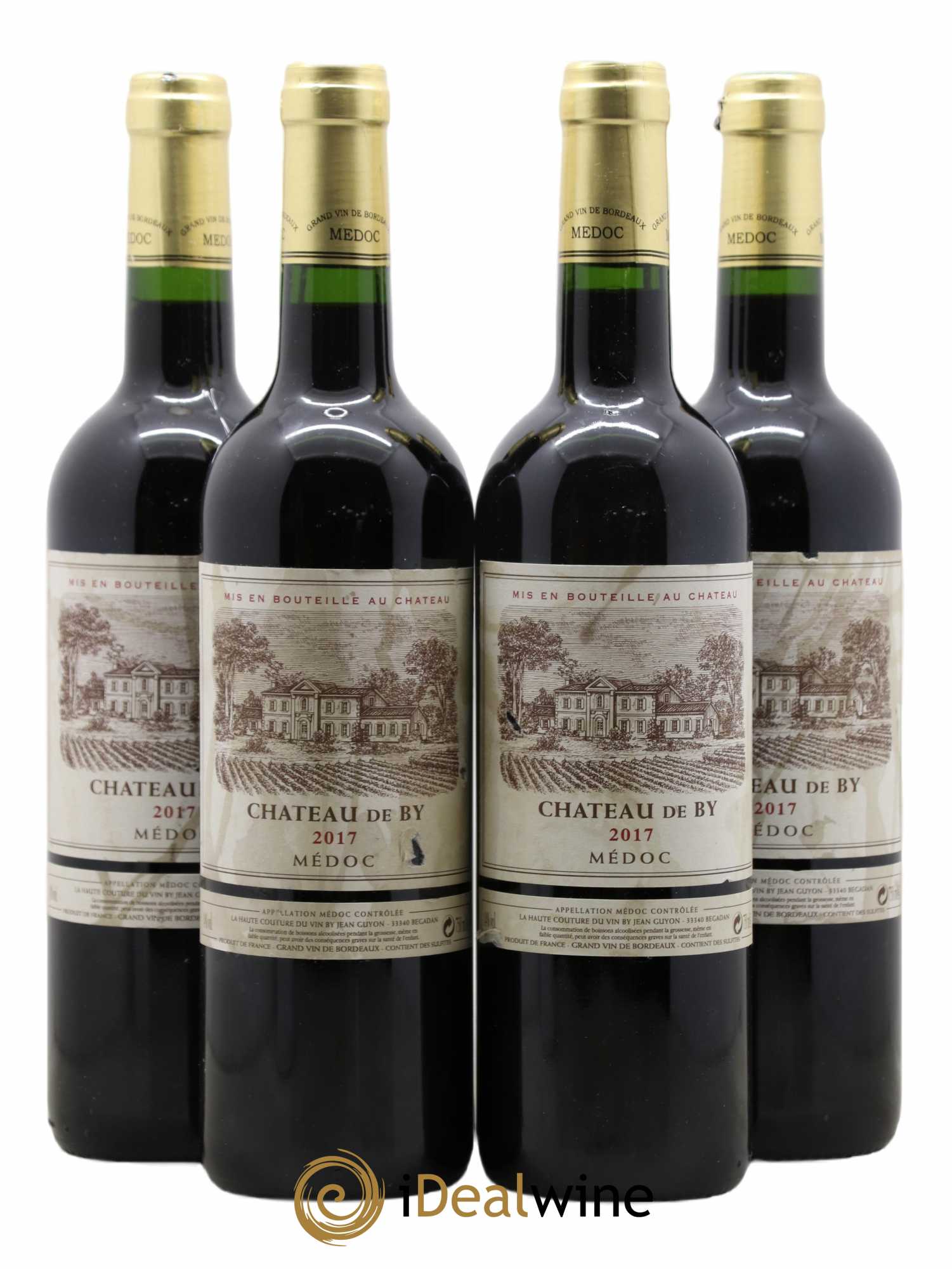 Médoc Château de By (sans prix de réserve) 2017 - Lot de 4 bouteilles - 0