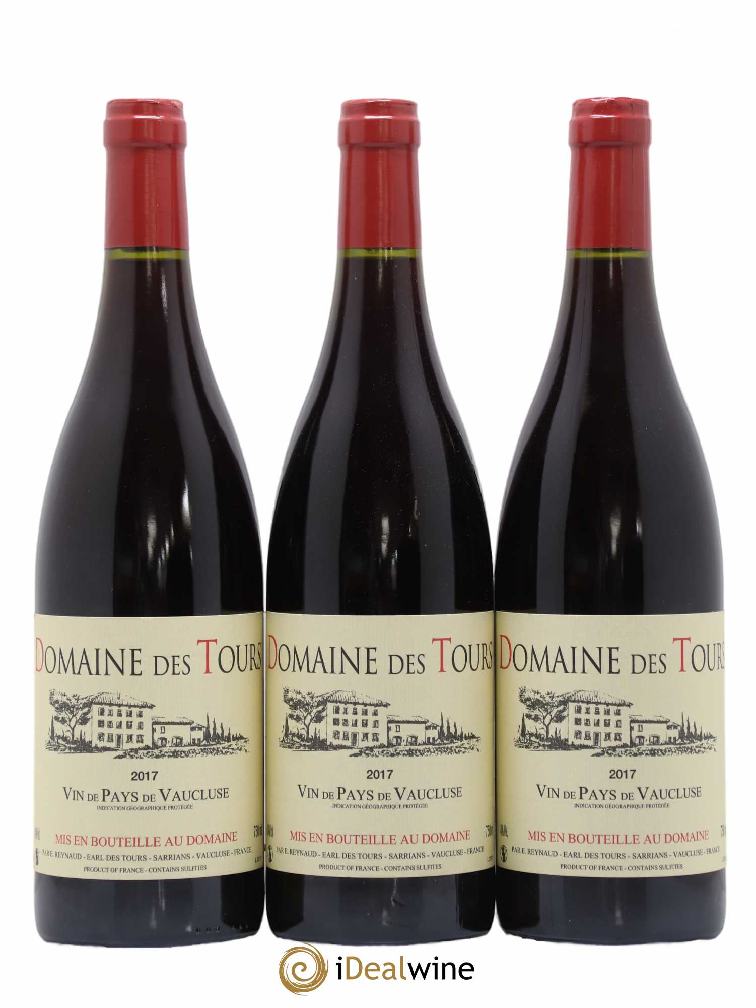 Vaucluse (Vin de Pays de Vaucluse) Domaine des Tours Emmanuel Reynaud 2017 - Lot de 3 bouteilles - 0