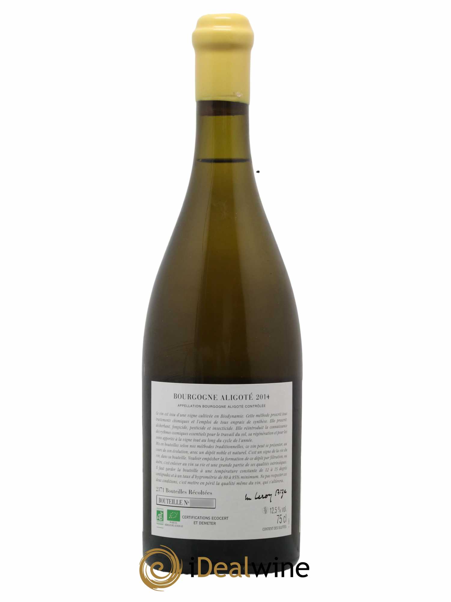 Bourgogne Aligoté Sous Chatelet d'Auvenay (Domaine) 2014 - Lot de 1 bouteille - 1