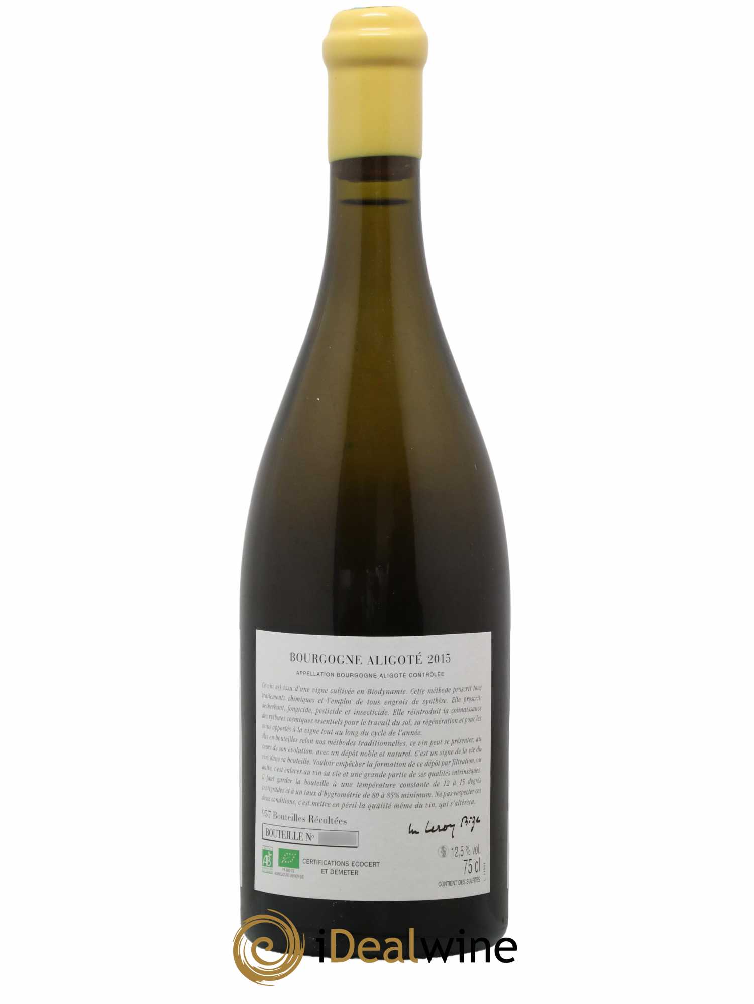 Bourgogne Aligoté Sous Chatelet d'Auvenay (Domaine) 2015 - Lot de 1 bouteille - 1