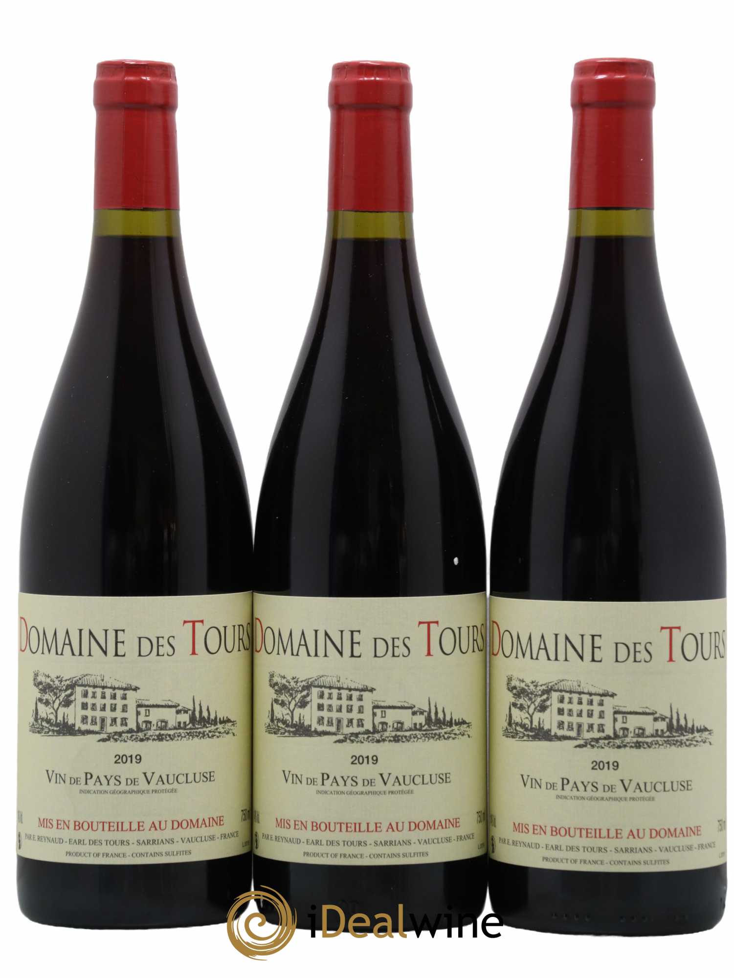 Vaucluse (Vin de Pays de Vaucluse) Domaine des Tours Emmanuel Reynaud 2019 - Lot de 3 bouteilles - 0
