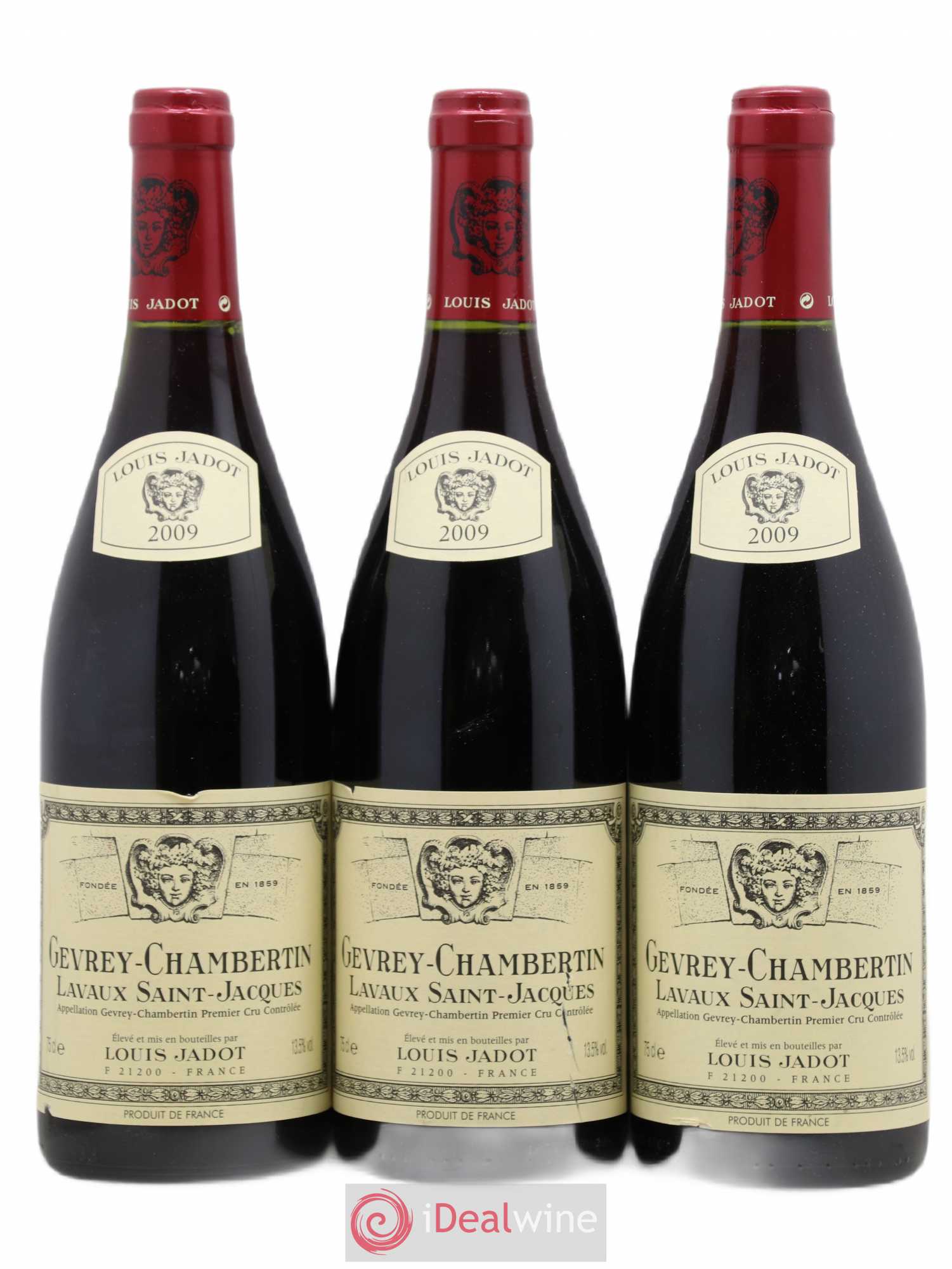 Gevrey-Chambertin 1er Cru Lavaux Saint Jacques Maison Louis Jadot 2009 - Lot de 3 bouteilles - 0
