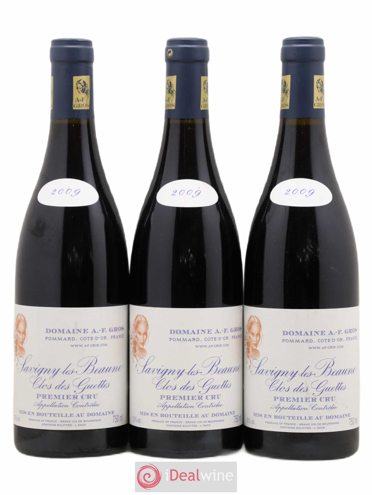Savigny-lès-Beaune 1er Cru Clos des Guettes A.-F. Gros 2009 - Lot de 3 bouteilles - 0