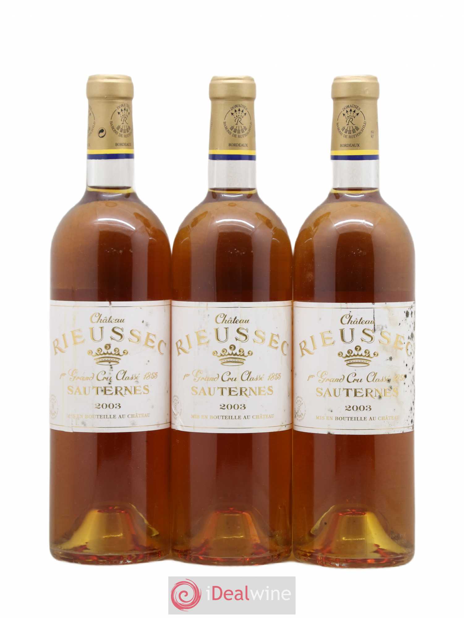 Château Rieussec 1er Grand Cru Classé 2003 - Lotto di 3 bottiglie - 0