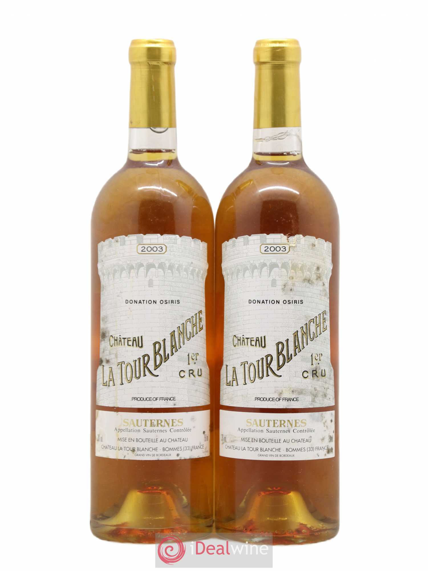 Château la Tour Blanche 1er Grand Cru Classé 2003 - Lotto di 2 bottiglie - 0