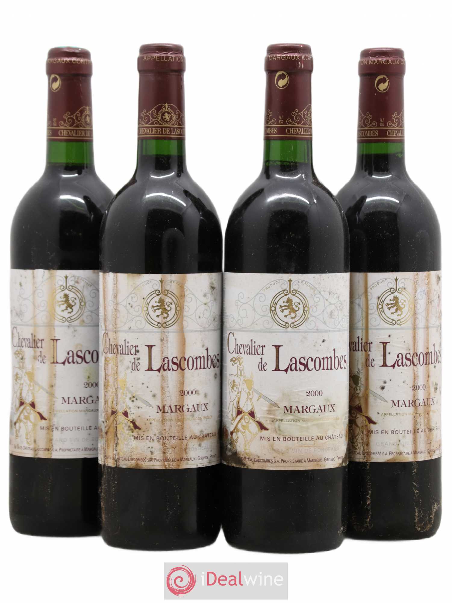 Chevalier de Lascombes Second Vin 2000 - Lot de 4 bouteilles - 0