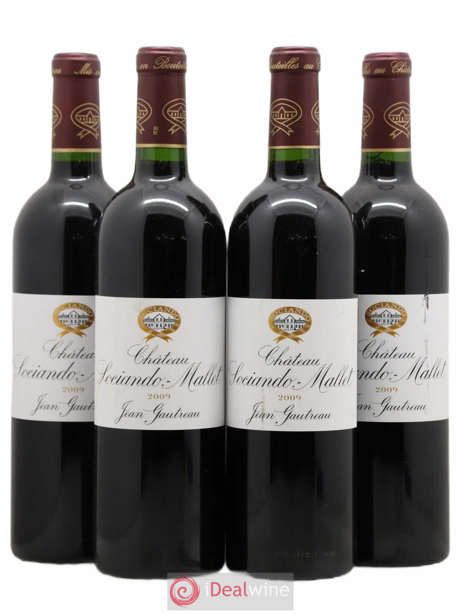 Château Sociando Mallet 2009 - Lot de 4 bouteilles - 0