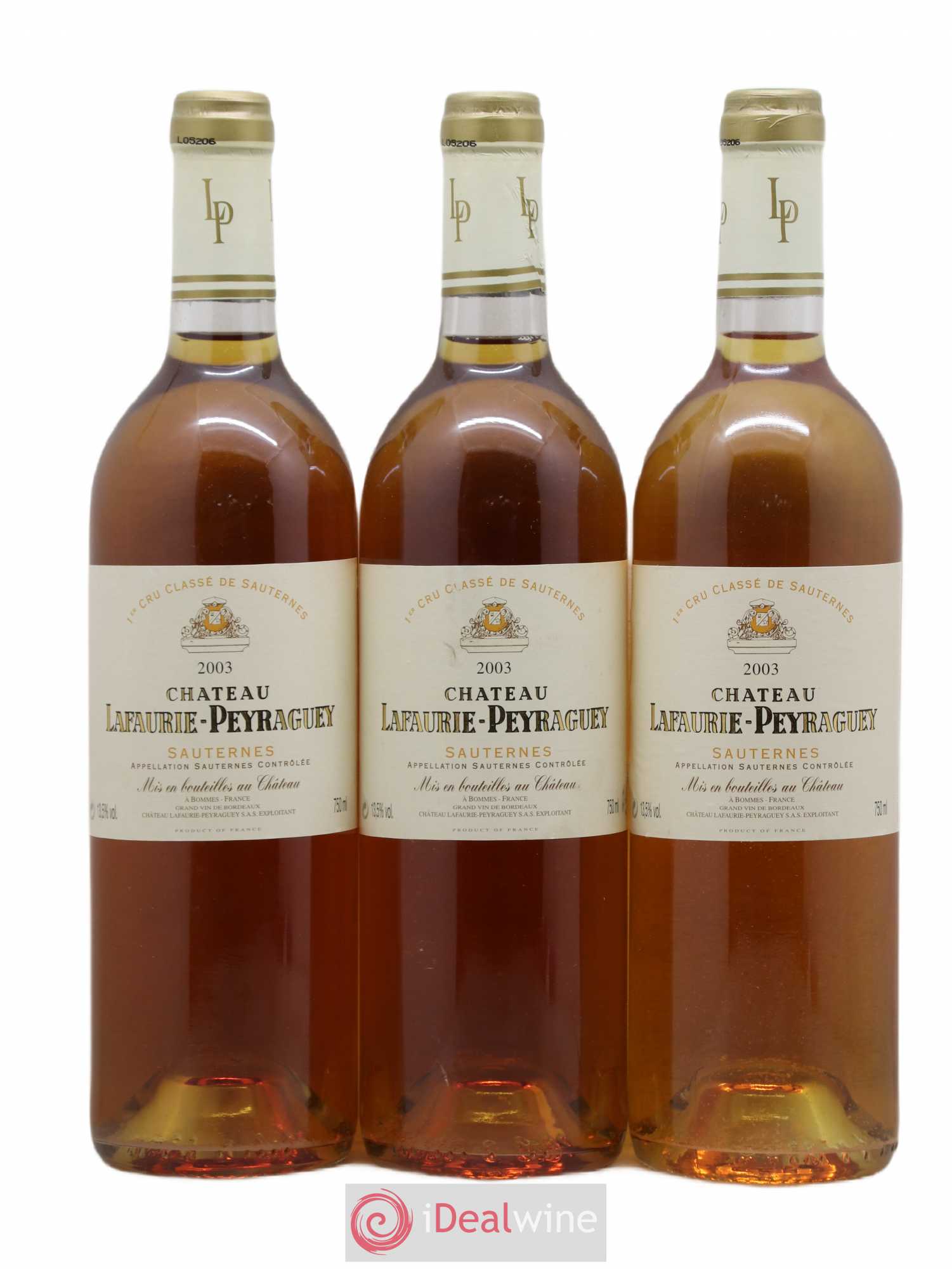 Château Lafaurie-Peyraguey 1er Grand Cru Classé 2003 - Lotto di 3 bottiglie - 0