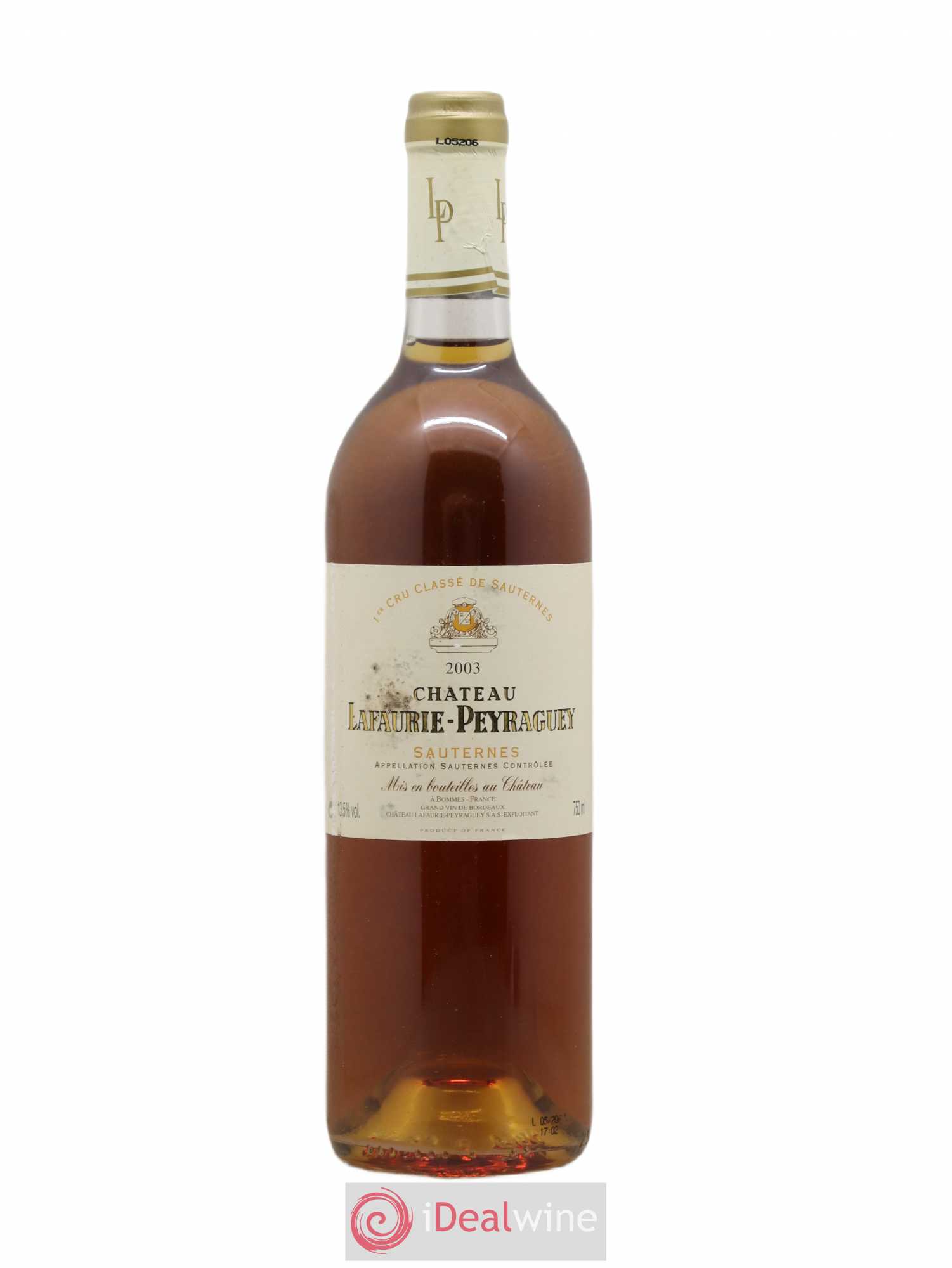 Château Lafaurie-Peyraguey 1er Grand Cru Classé 2003 - Lotto di 1 bottiglia - 0