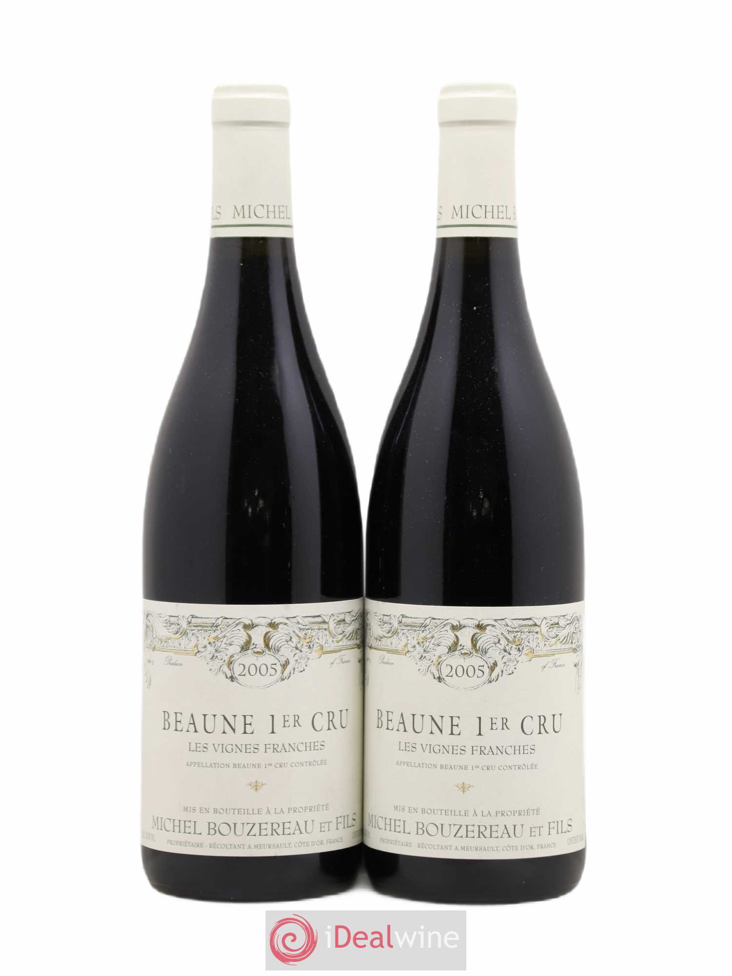 Beaune 1er Cru Les Vignes Franches Michel Bouzereau et Fils (Domaine) 2005 - Lot de 2 bouteilles - 0