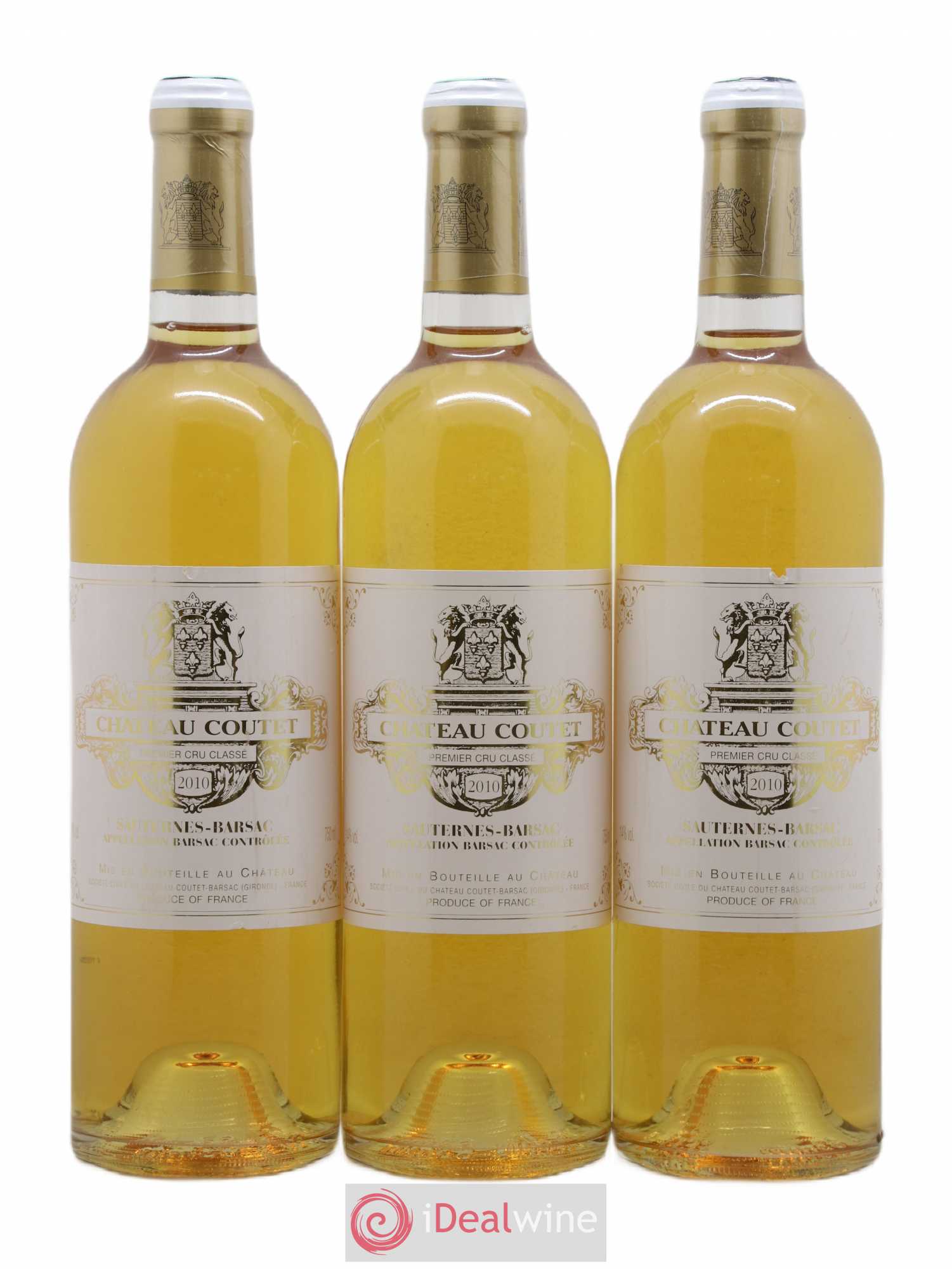 Château Coutet 1er Grand Cru Classé (senza prezzo di riserva) 2010 - Lotto di 3 bottiglie - 0
