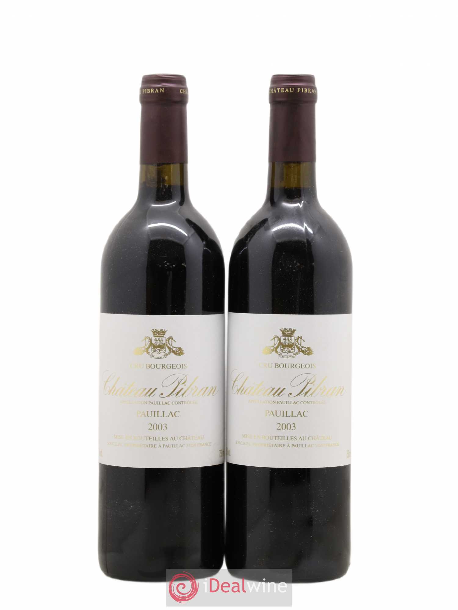 Château Pibran 2003 - Lot de 2 bouteilles - 0