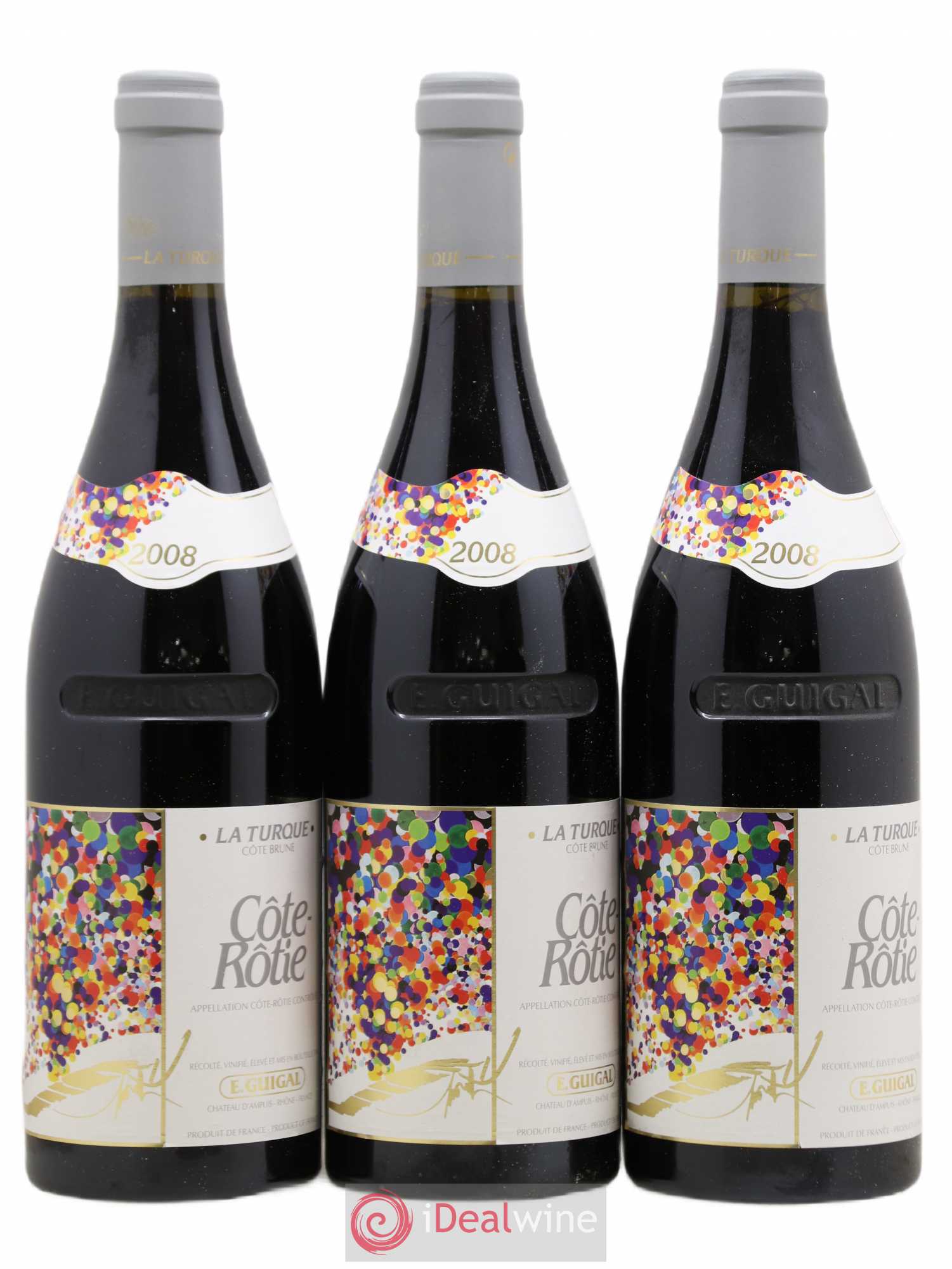 Côte-Rôtie La Turque Guigal 2008 - Lot de 3 bouteilles - 0