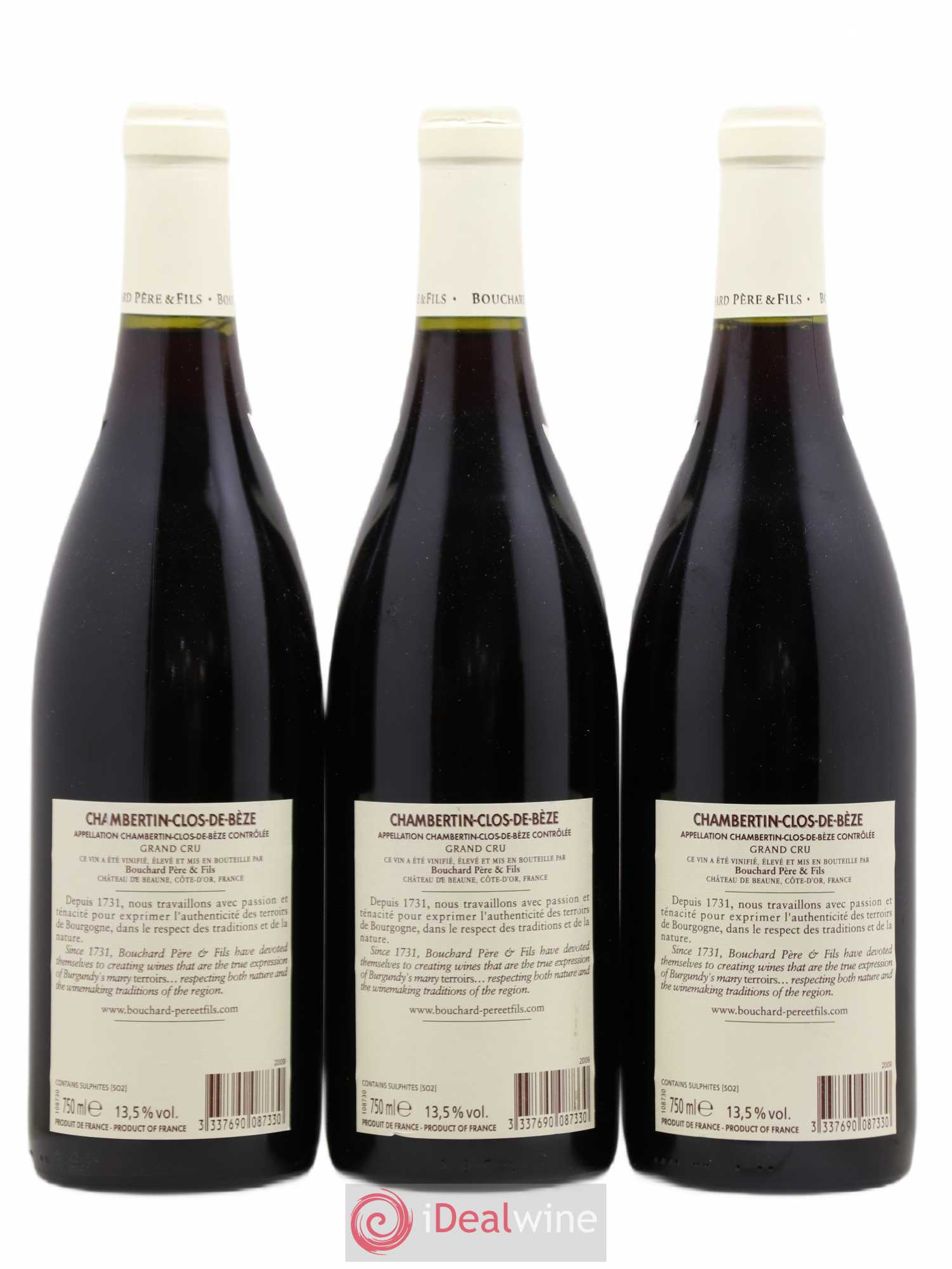 Chambertin Clos de Bèze Grand Cru Bouchard Père & Fils 2009 - Lot de 3 bouteilles - 1