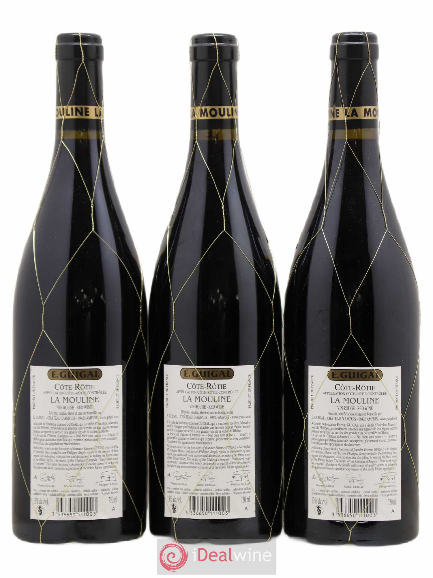 Côte-Rôtie La Mouline Guigal 2008 - Lot de 3 bouteilles - 1