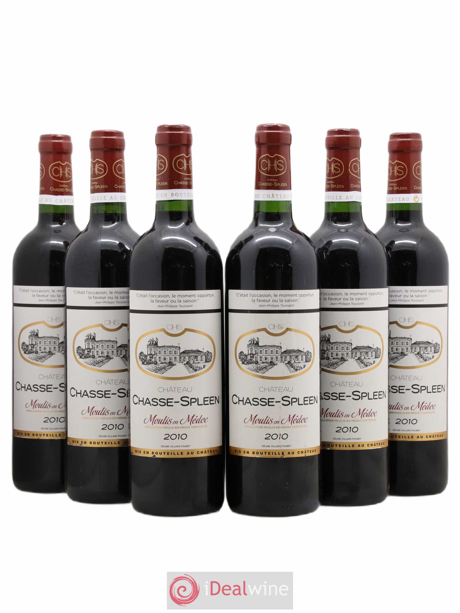 Château Chasse Spleen 2010 - Lot de 6 bouteilles - 0