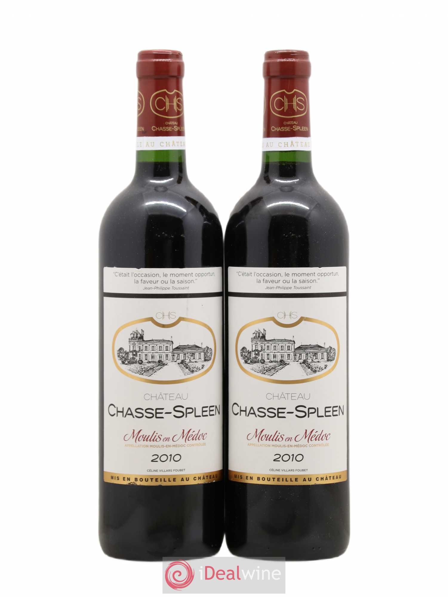 Château Chasse Spleen 2010 - Lot de 2 bouteilles - 0
