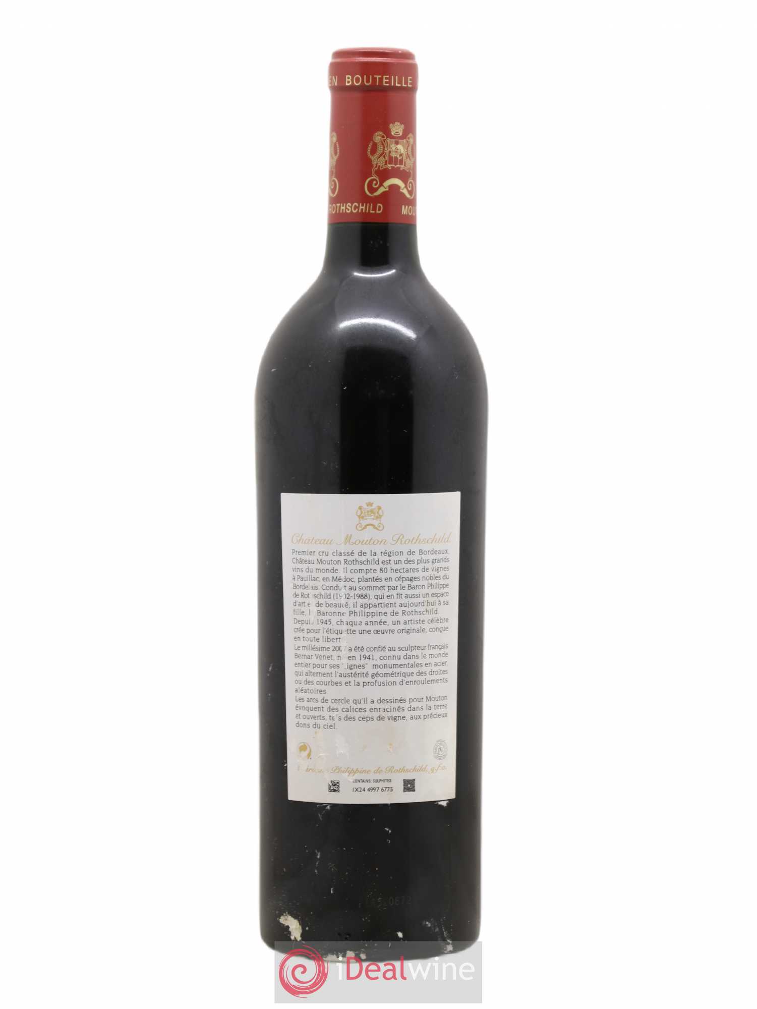Château Mouton Rothschild 1er Grand Cru Classé 2007 - Lot de 1 bouteille - 1