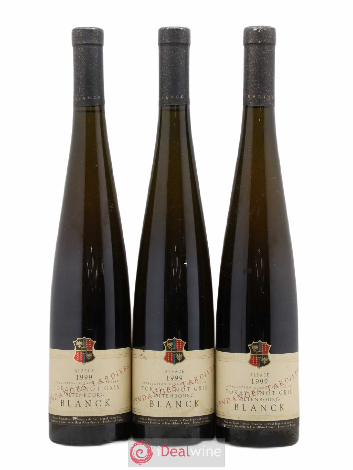 Pinot Gris (Tokay) Vendanges Tardives Altenbourg Blanck (sans prix de réserve) 1999 - Lotto di 3 bottiglie - 0