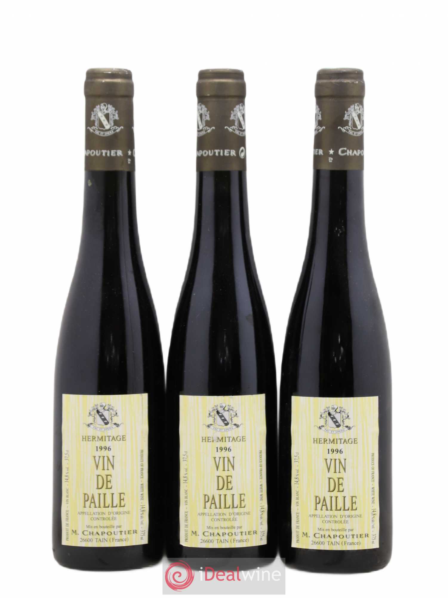 Hermitage Vin de Paille Chapoutier 1996 - Posten von 3 Demi-Flaschen - 0