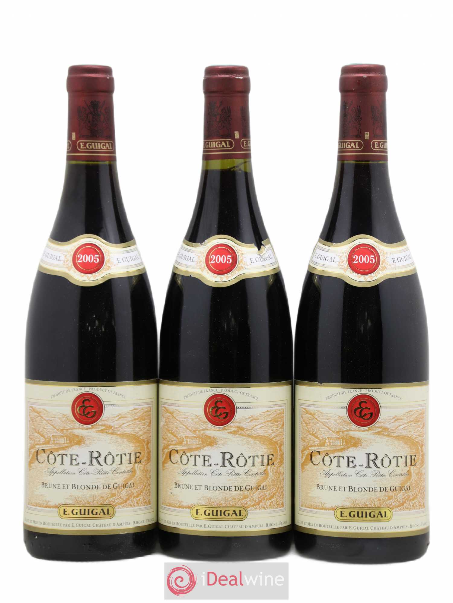 Côte-Rôtie Côtes Brune et Blonde Guigal 2005 - Lot de 3 bouteilles - 0
