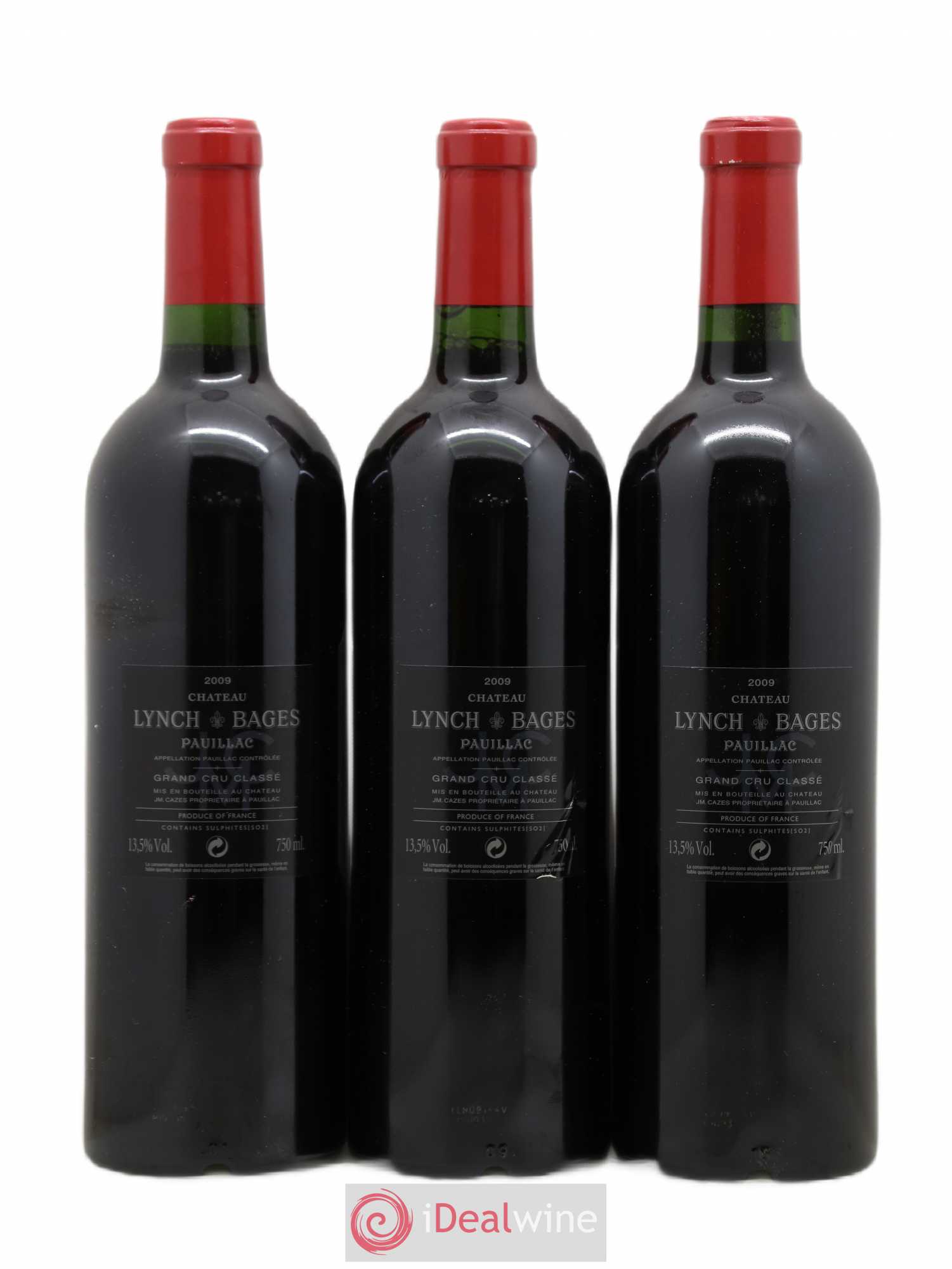 Château Lynch Bages 5ème Grand Cru Classé 2009 - Lot de 3 bouteilles - 1