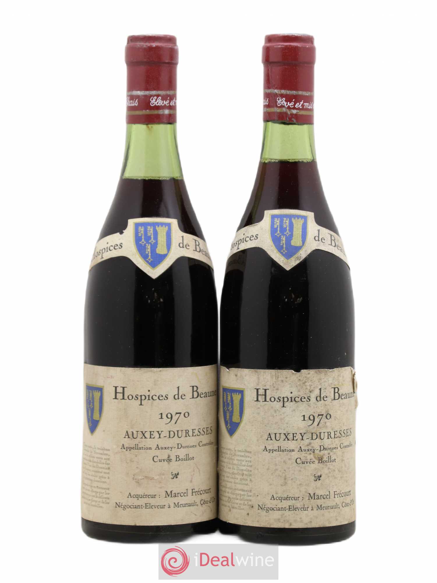 Auxey-Duresses Cuvée Boillot Hospices de Beaune Marcel Frécourt 1970 - Posten von 2 Flaschen - 0