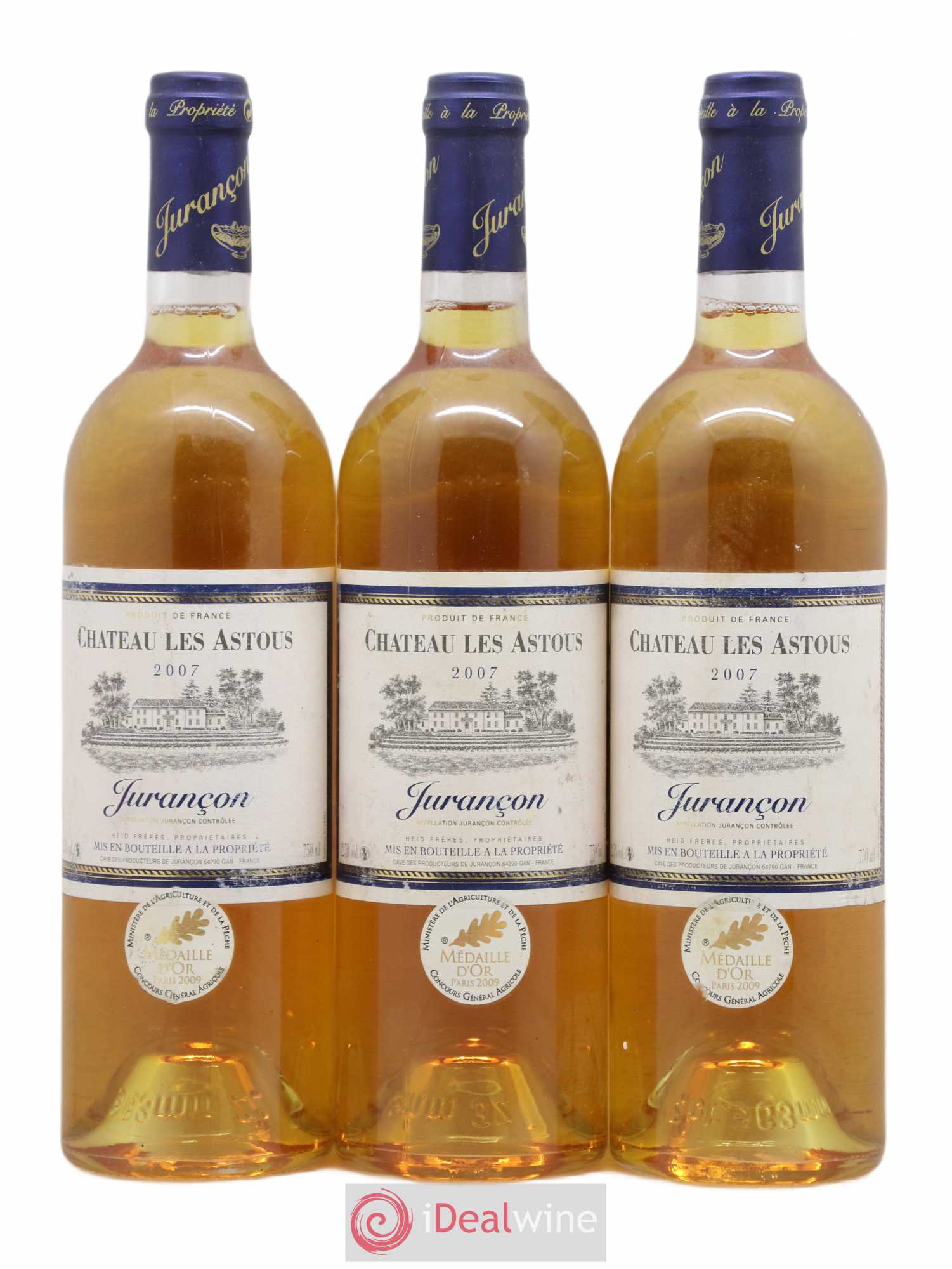 Jurançon Château Les Astous (sans prix de réserve) 2007 - Posten von 3 Flaschen - 0