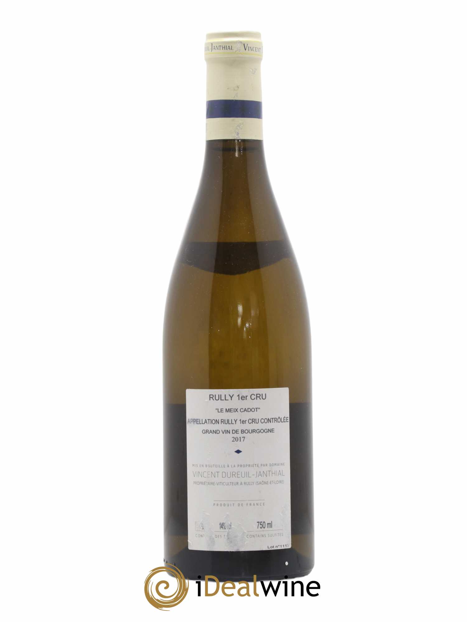 Rully 1er Cru Le Meix Cadot Vieilles Vignes Vincent Dureuil-Janthial 2017 - Lot de 1 bouteille - 1