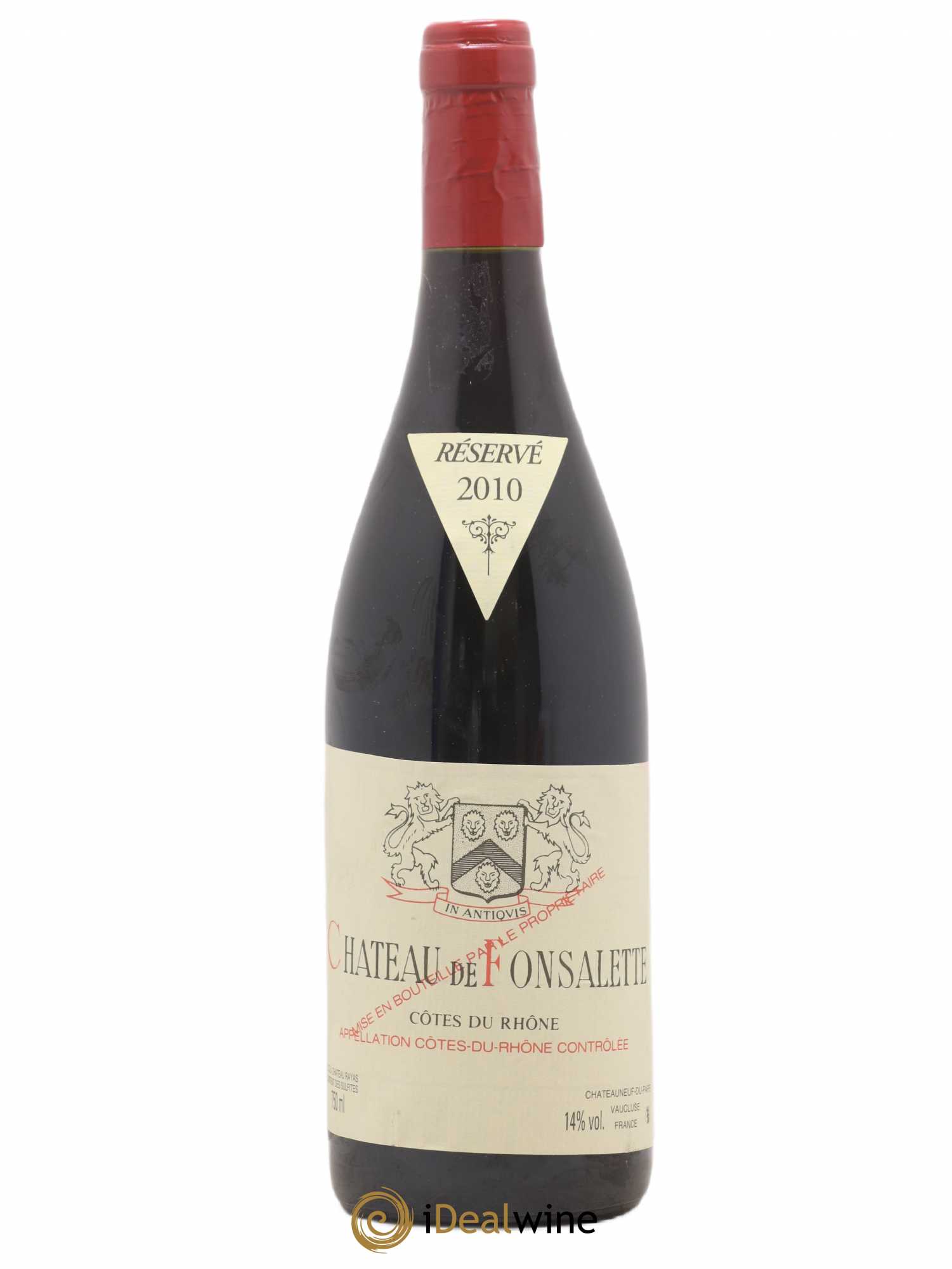 Côtes-du-Rhône Château de Fonsalette Emmanuel Reynaud 2010 - Lot de 1 bouteille - 0