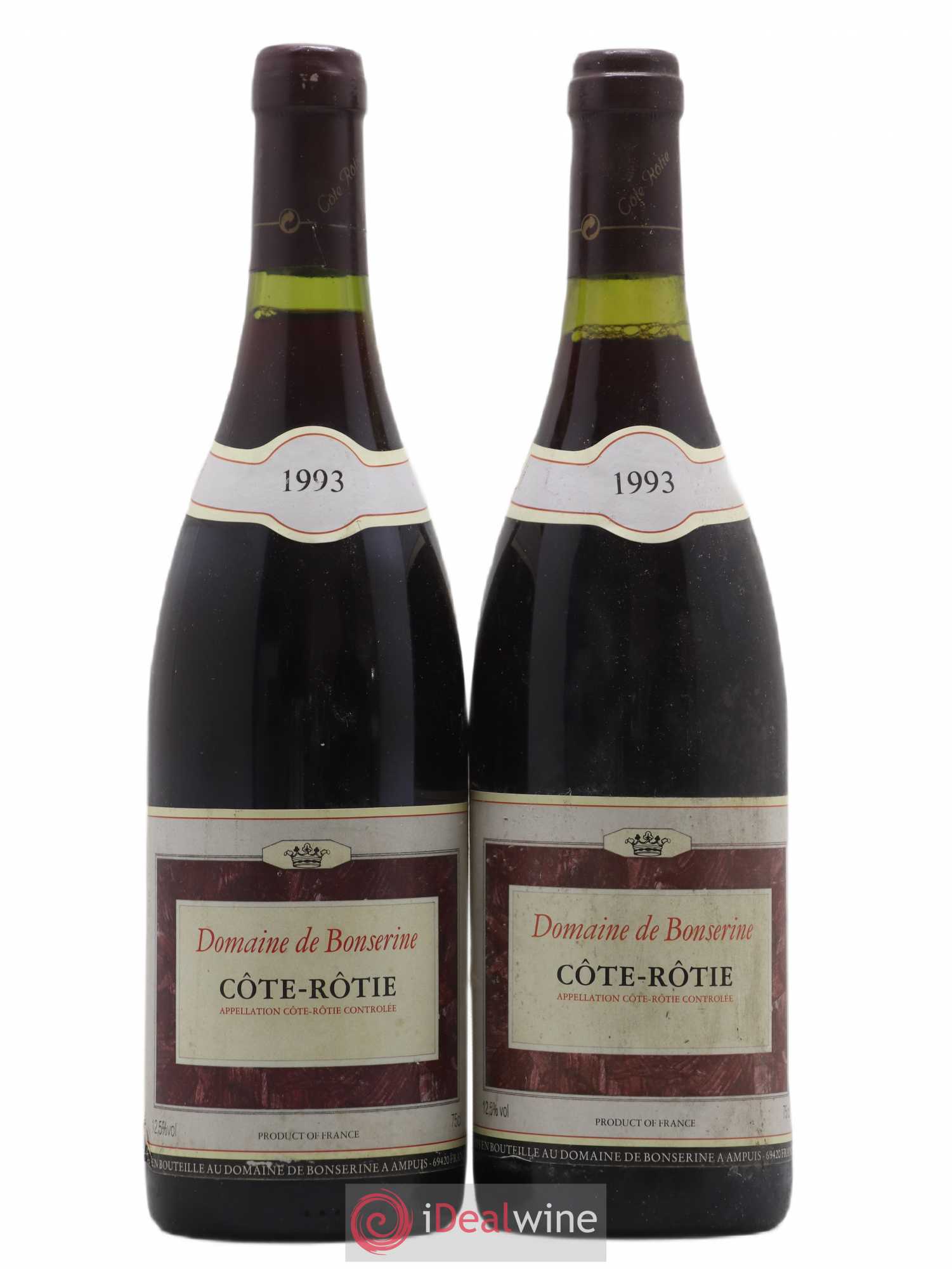 Côte-Rôtie Domaine De Bonserine 1993 - Posten von 2 Flaschen - 0