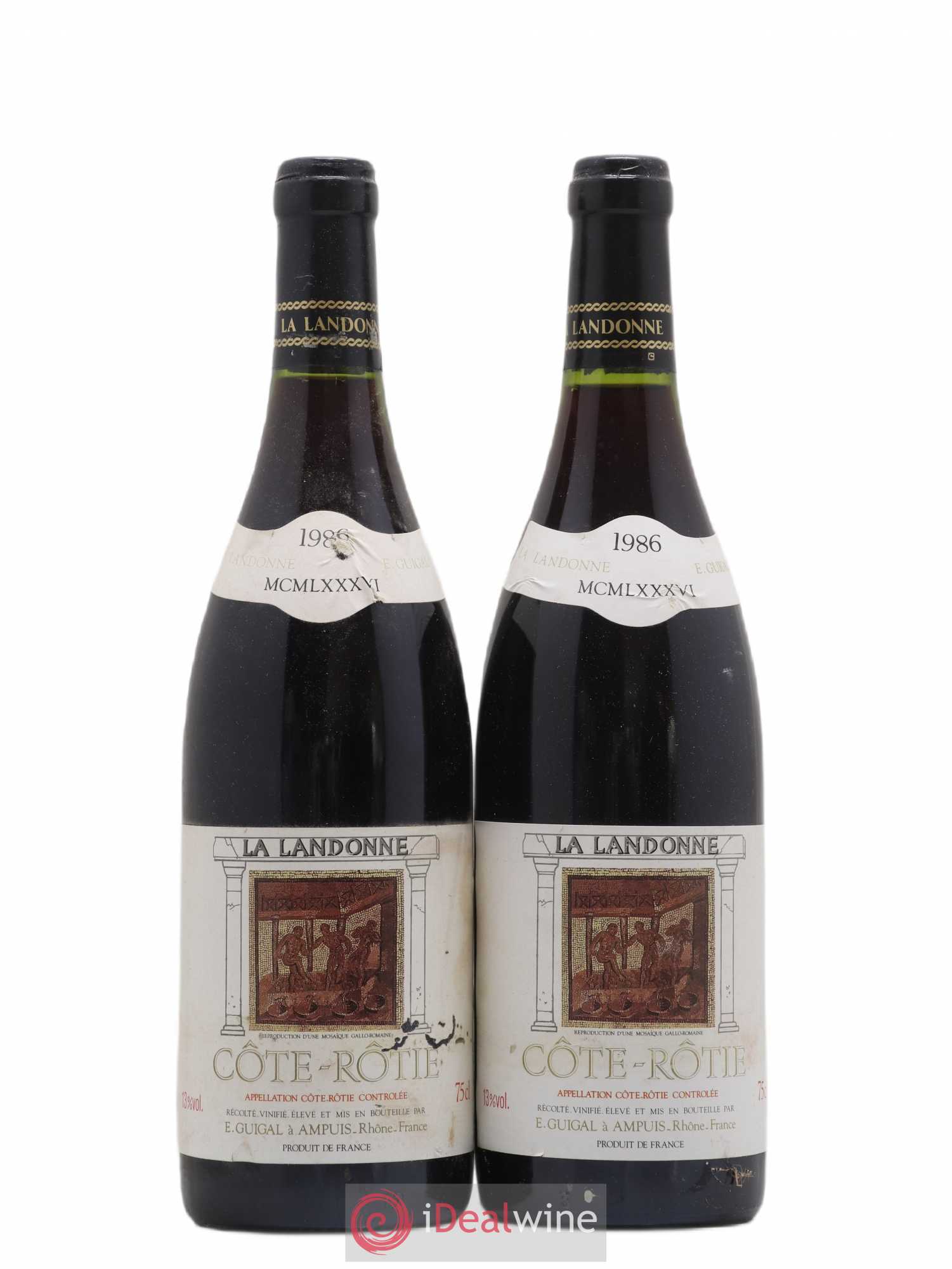Côte-Rôtie La Landonne Guigal 1986 - Lot de 2 bouteilles - 0